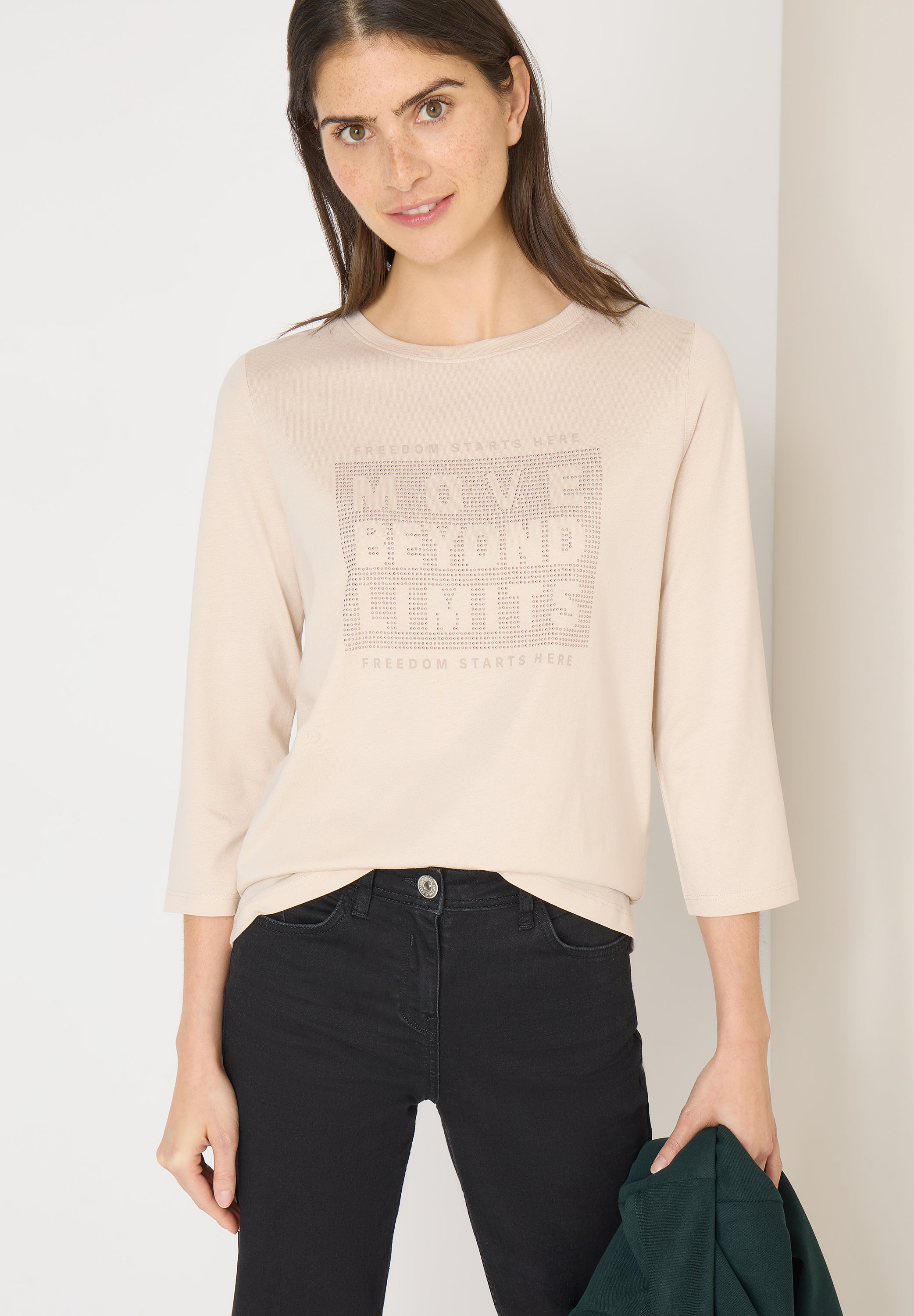 Cecil Damen T-Shirts  Pearl Bei