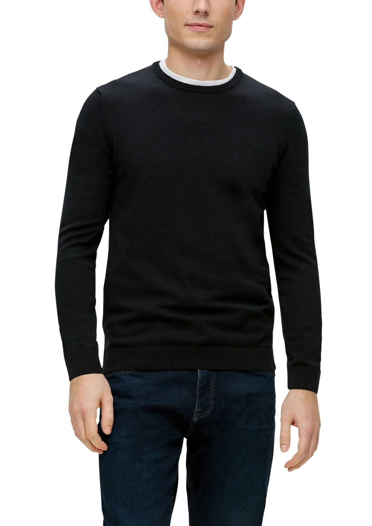 S. Oliver red Herren Pullover  Grey/Black