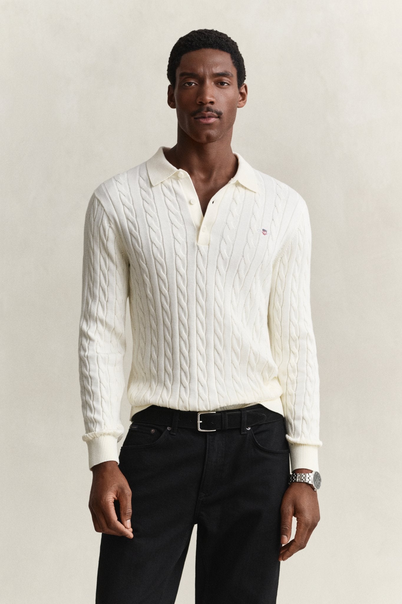 Gant Herren Pullover  Cream