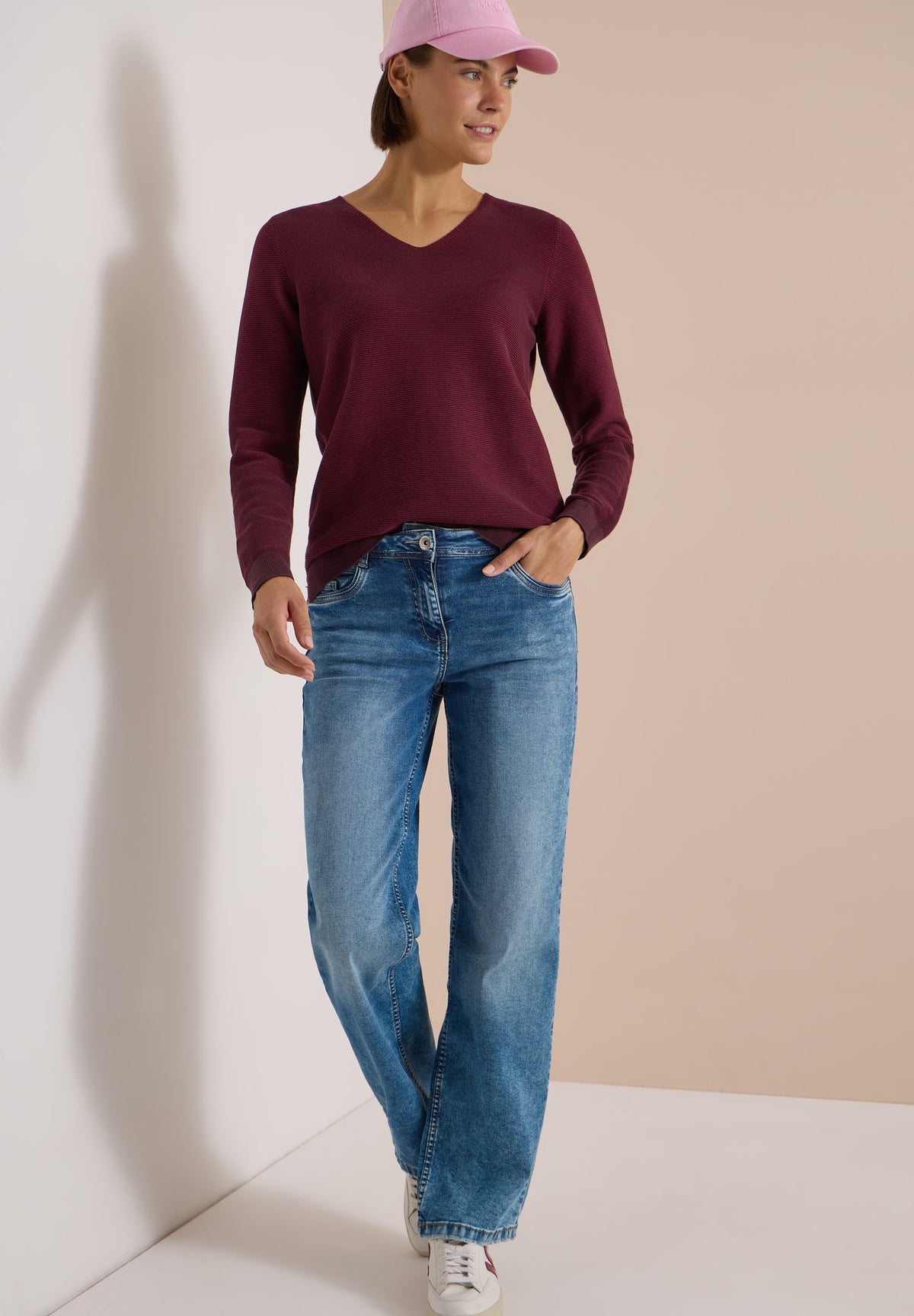 Cecil Damen Pullover Berry Red