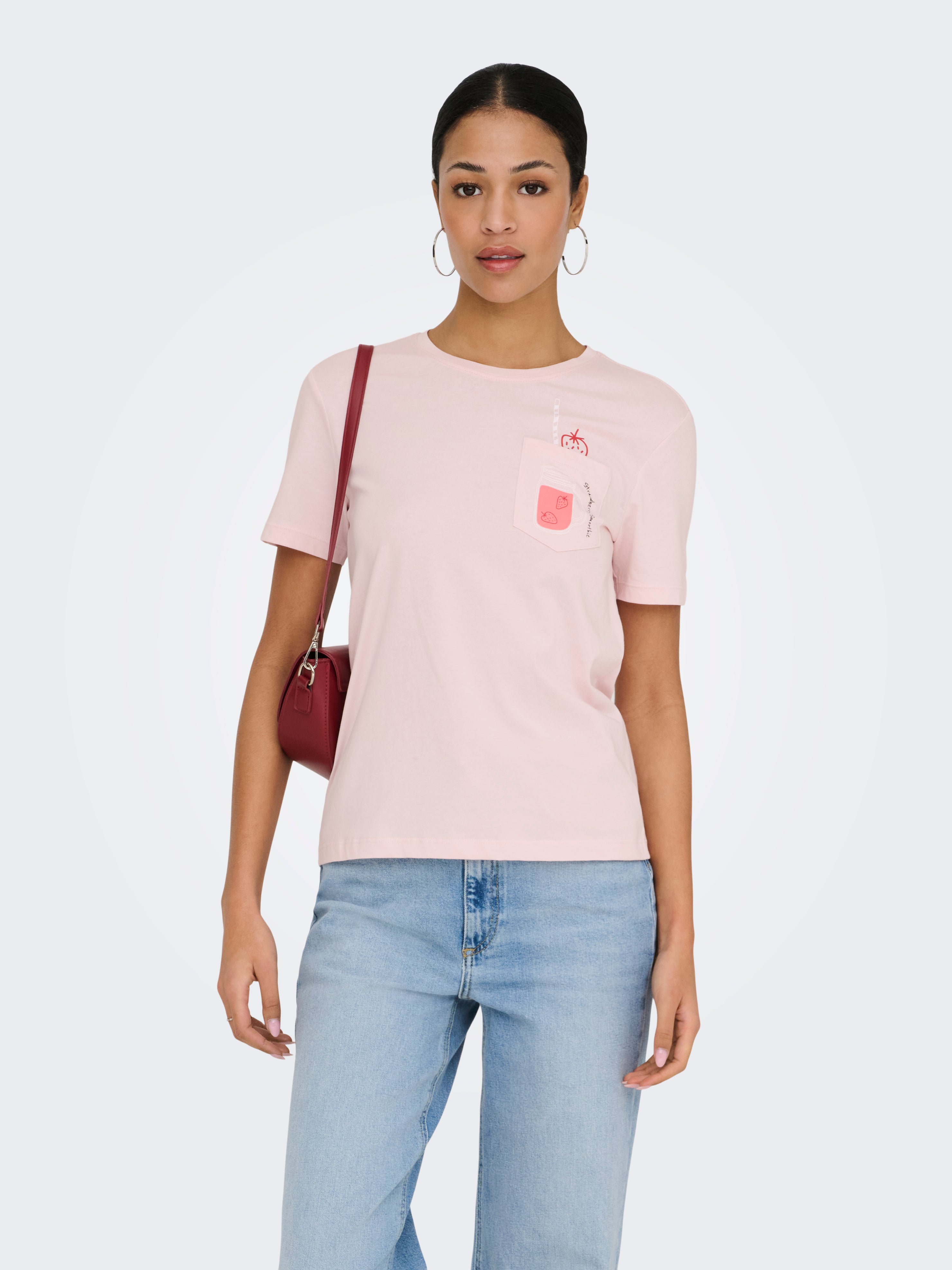 only Damen T-Shirts Pale Lilac/Spar
