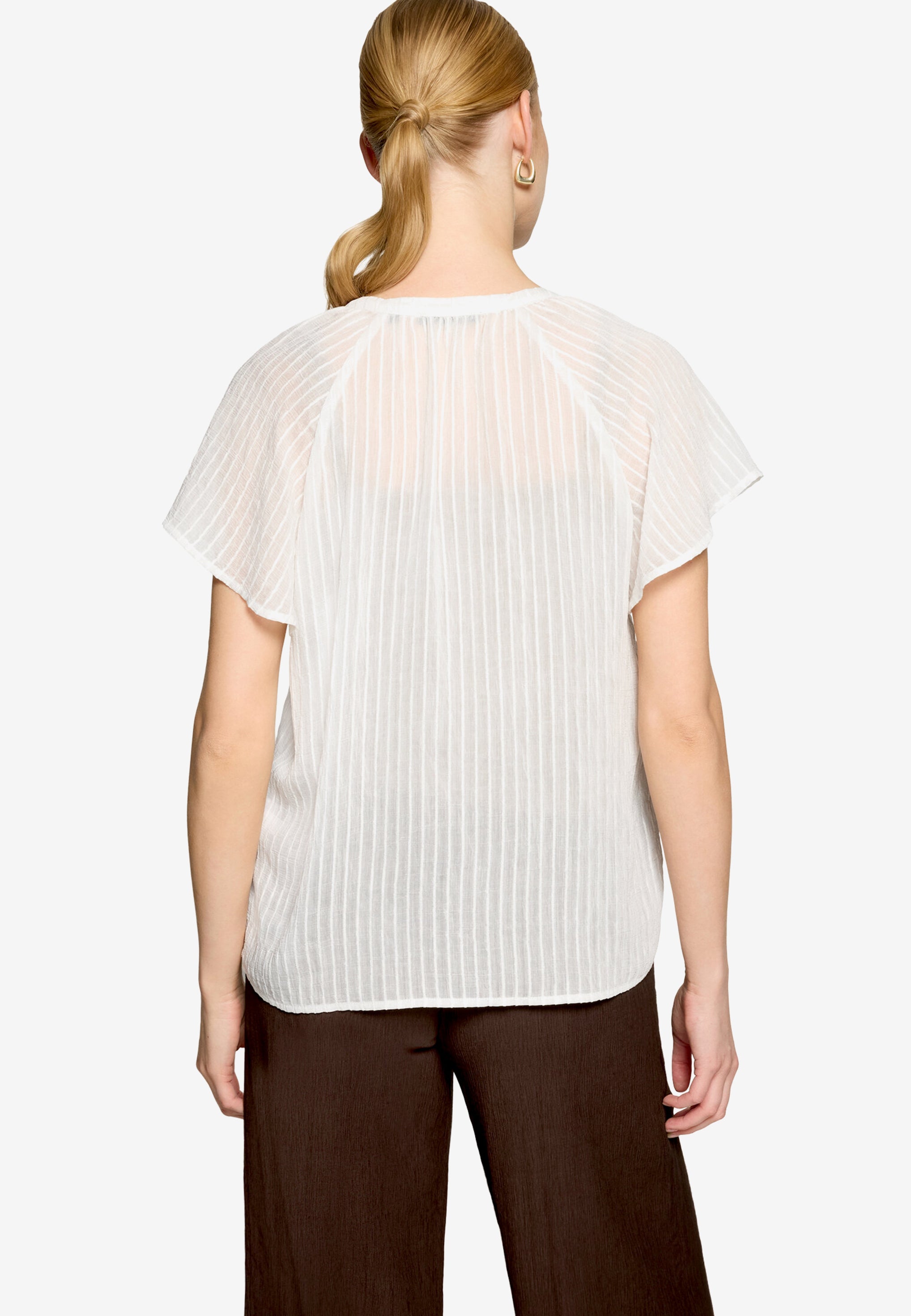 Zero Damen Blusen kurz Offwhite