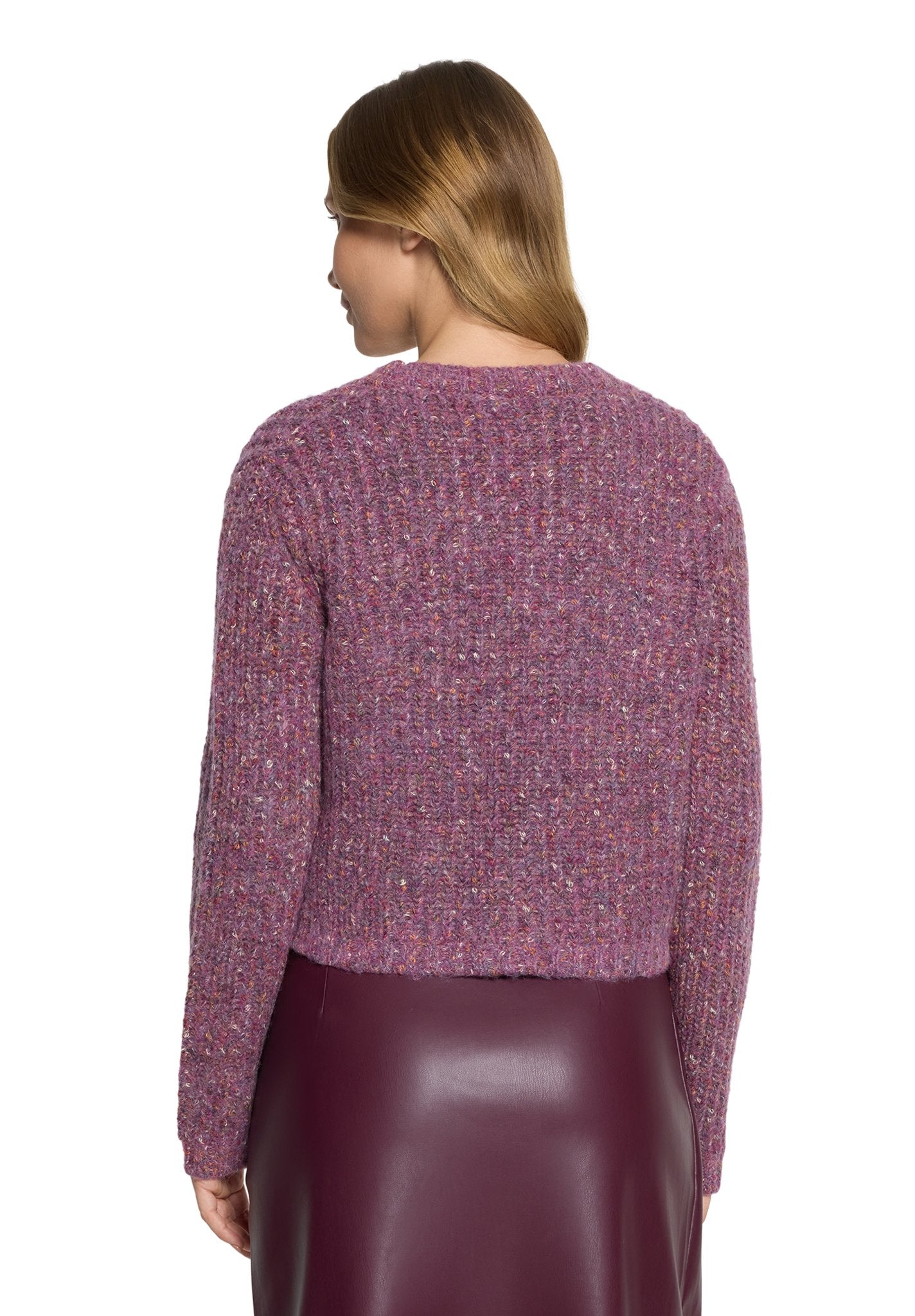 Cartoon Damen Strickjacken Dark Purple Mel