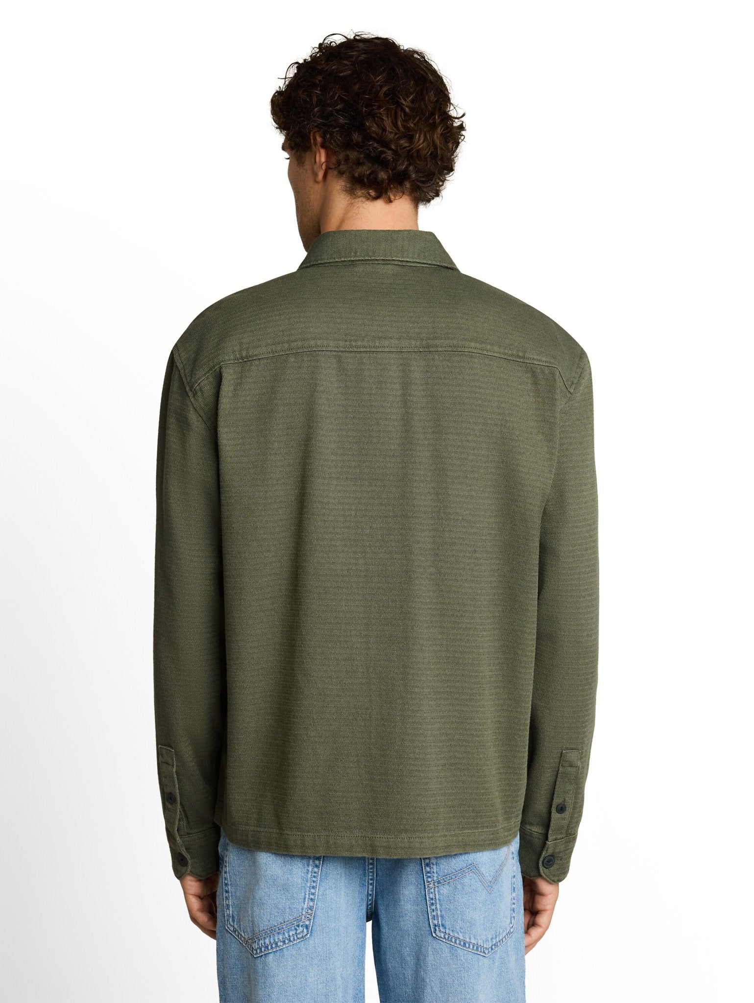 Tom Tailor denim Herren Hemden lang Urban Olive Gre