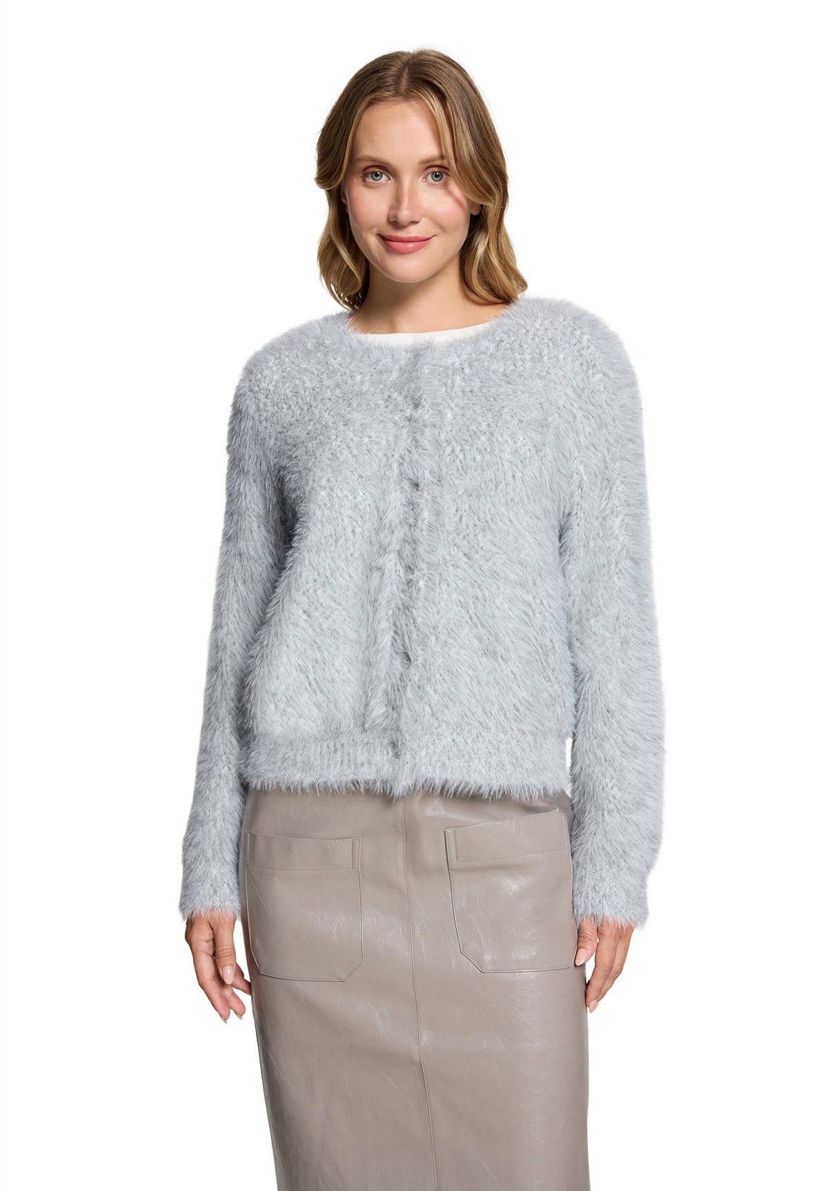 Cartoon Damen Strickjacken Middle Grey Mel