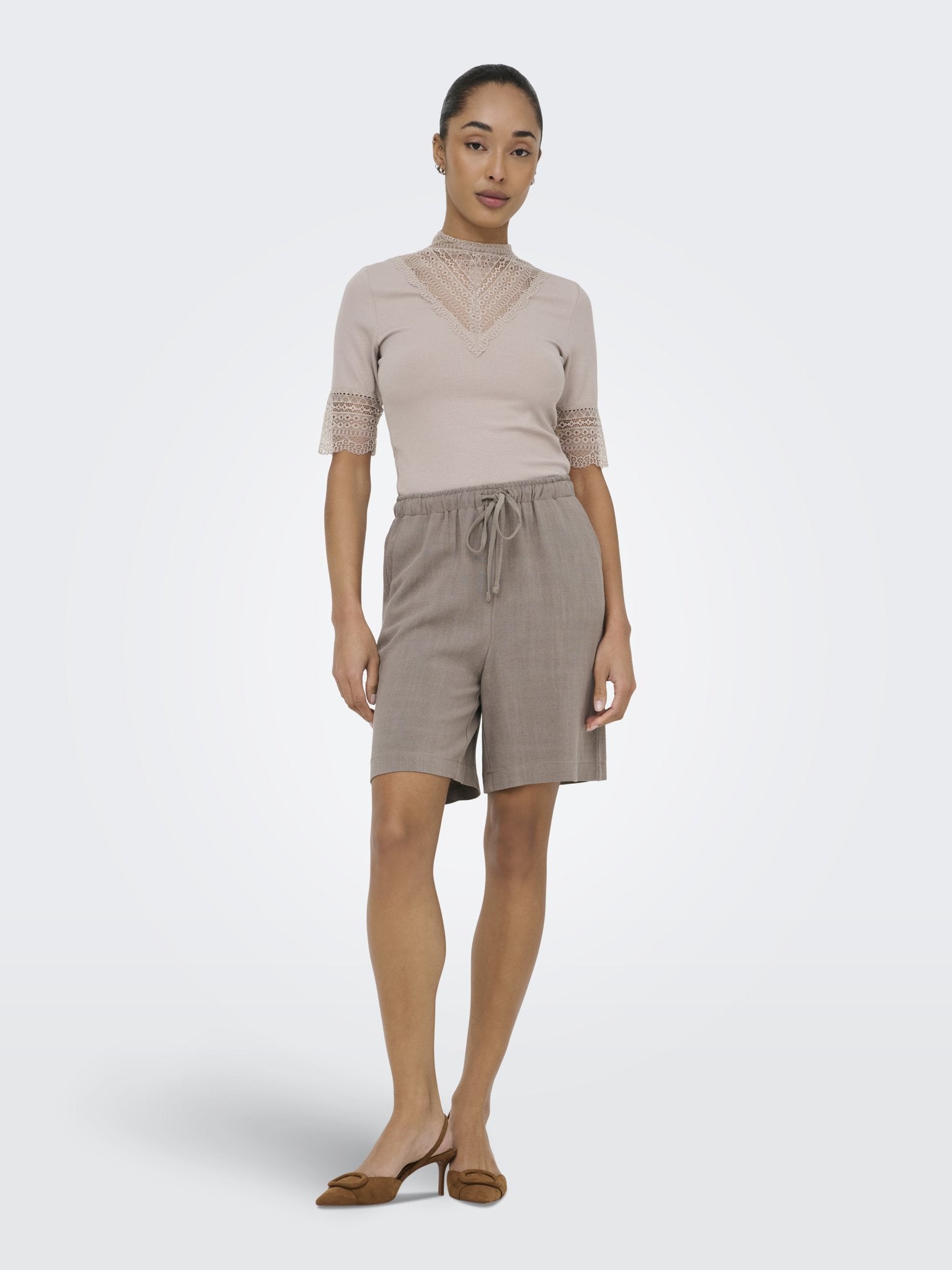 only Damen Shorts Walnut