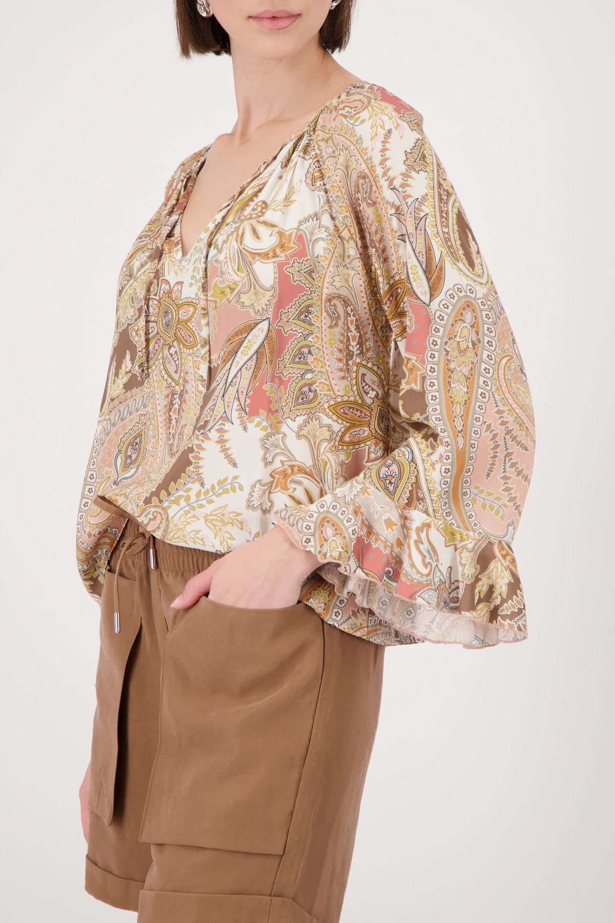 Monari Damen Blusen  Mocca Gemus
