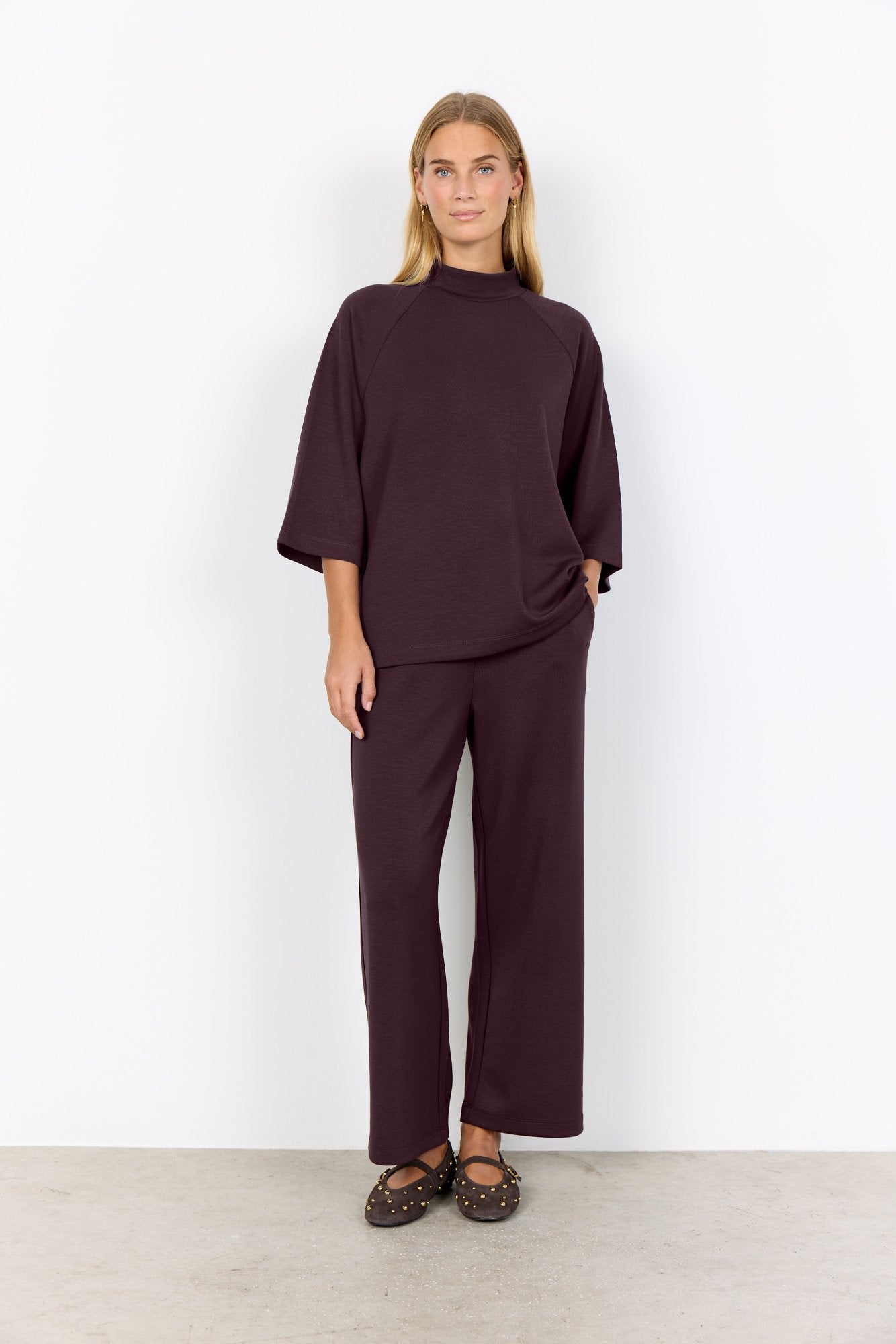 Soya Concept Damen Blusen kurz Chocolate Plum