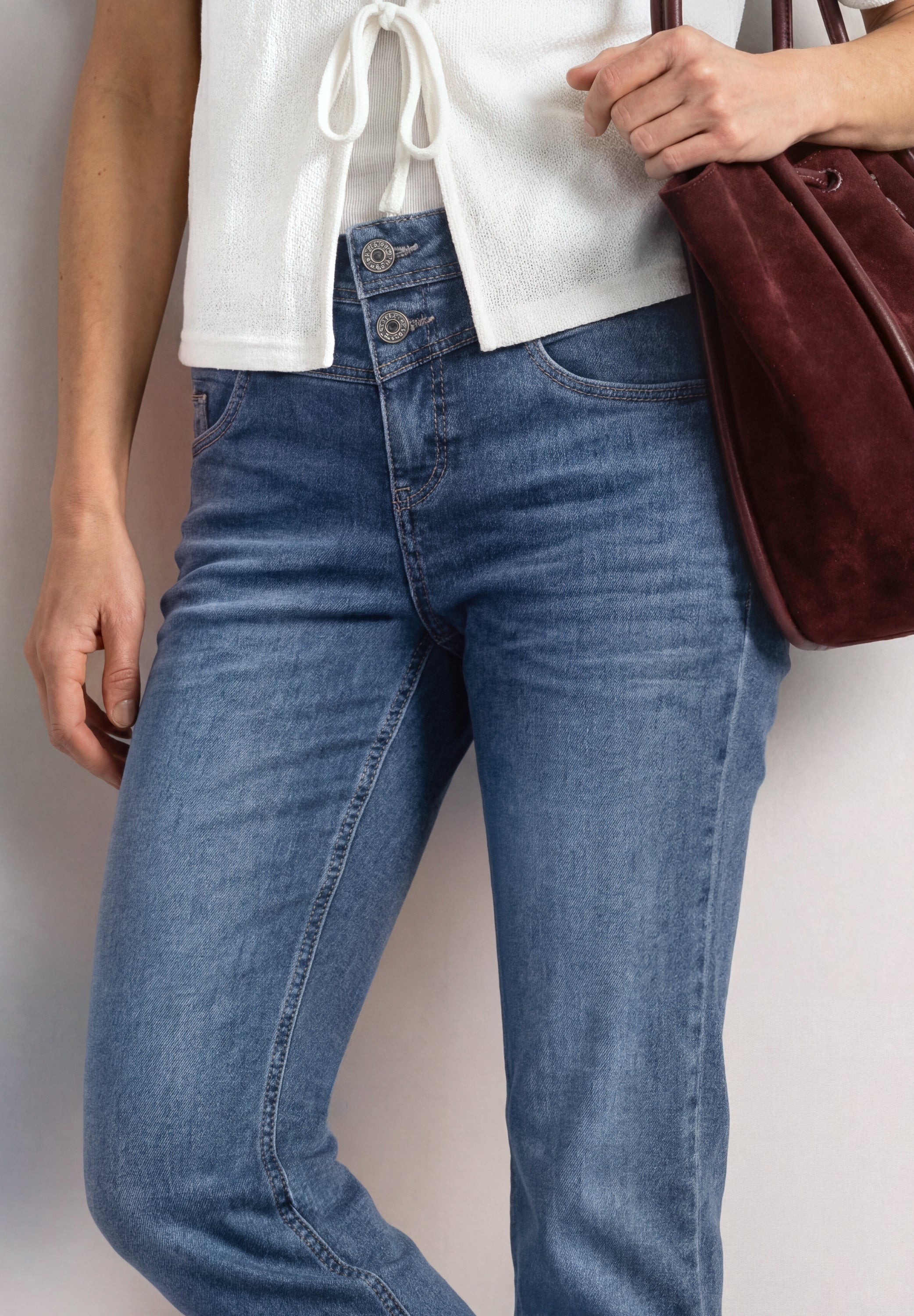 Street One Damen Hosen  Mid Blue