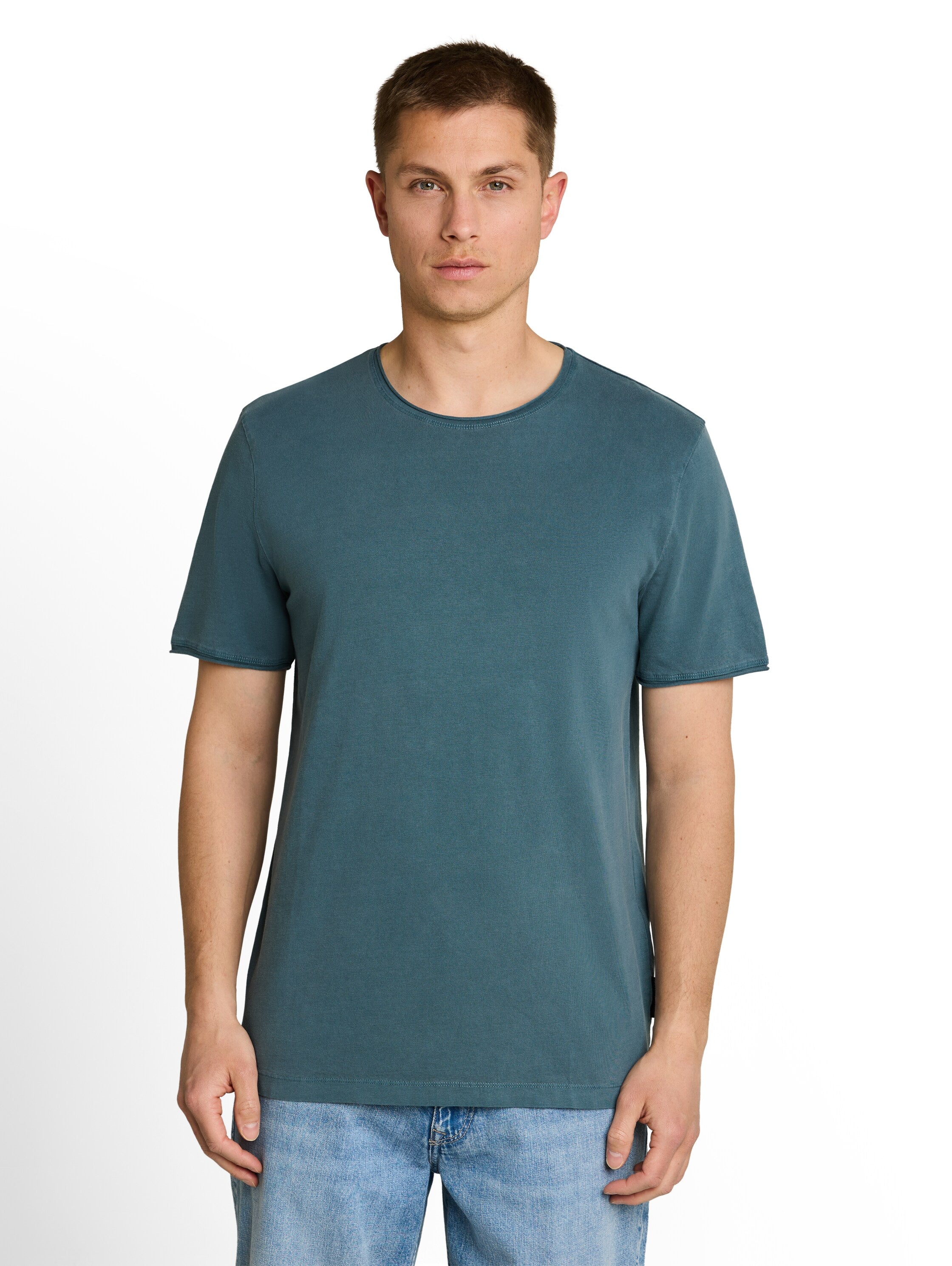 Tom Tailor denim Herren T-Shirts kurz Tide Petrol