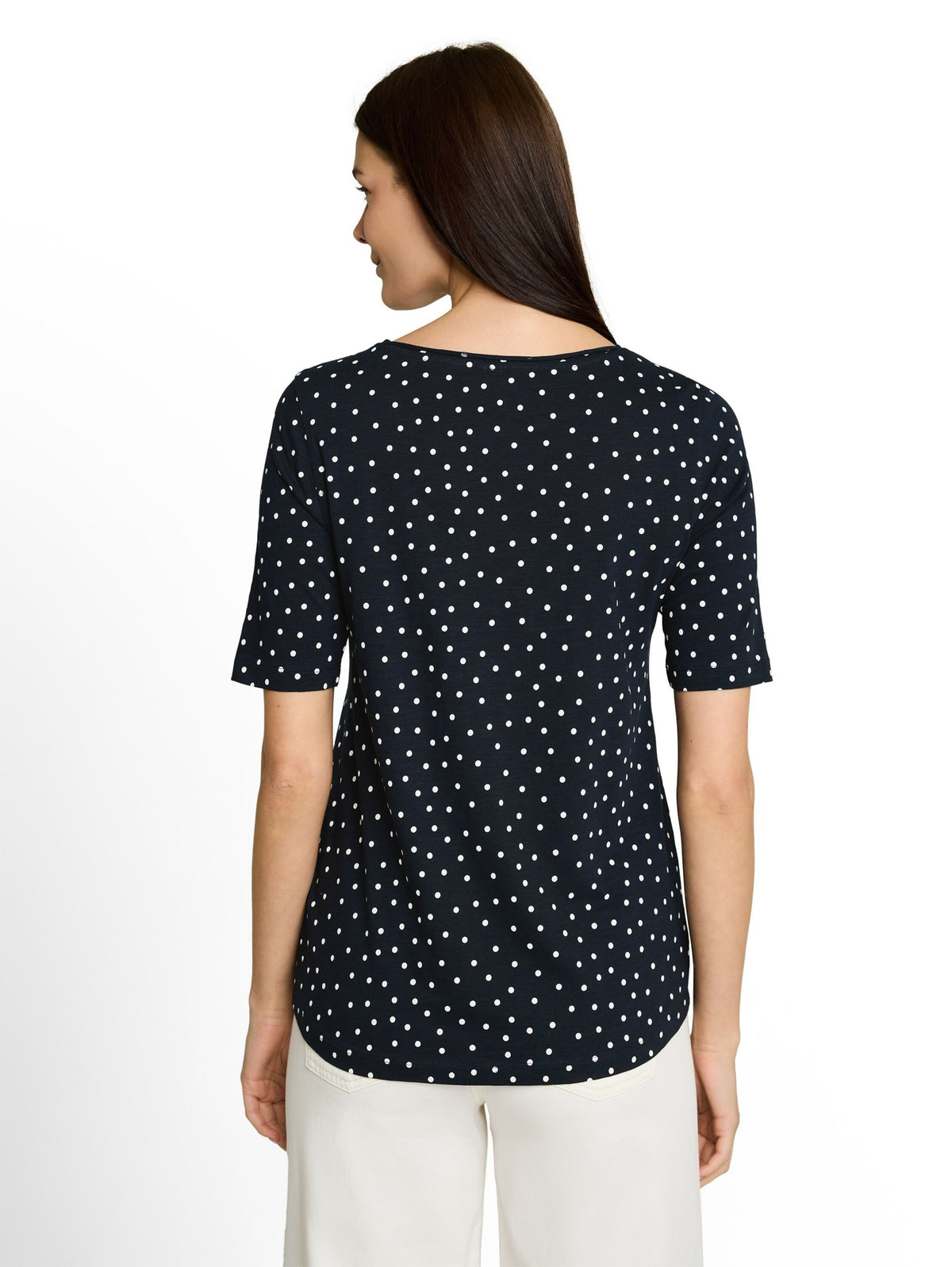 Tom Tailor Damen T-Shirts Navy White Smal