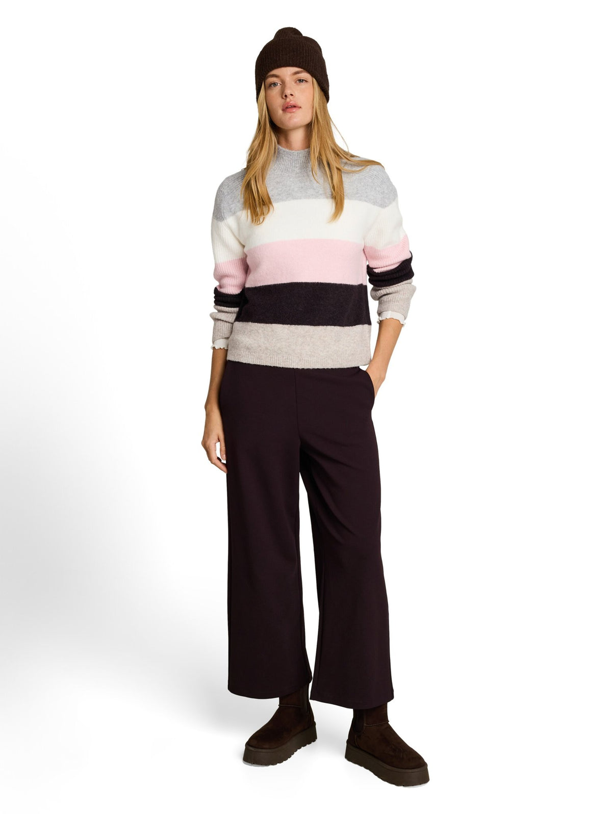 Tom Tailor denim Damen Pullover Grey Pink Color