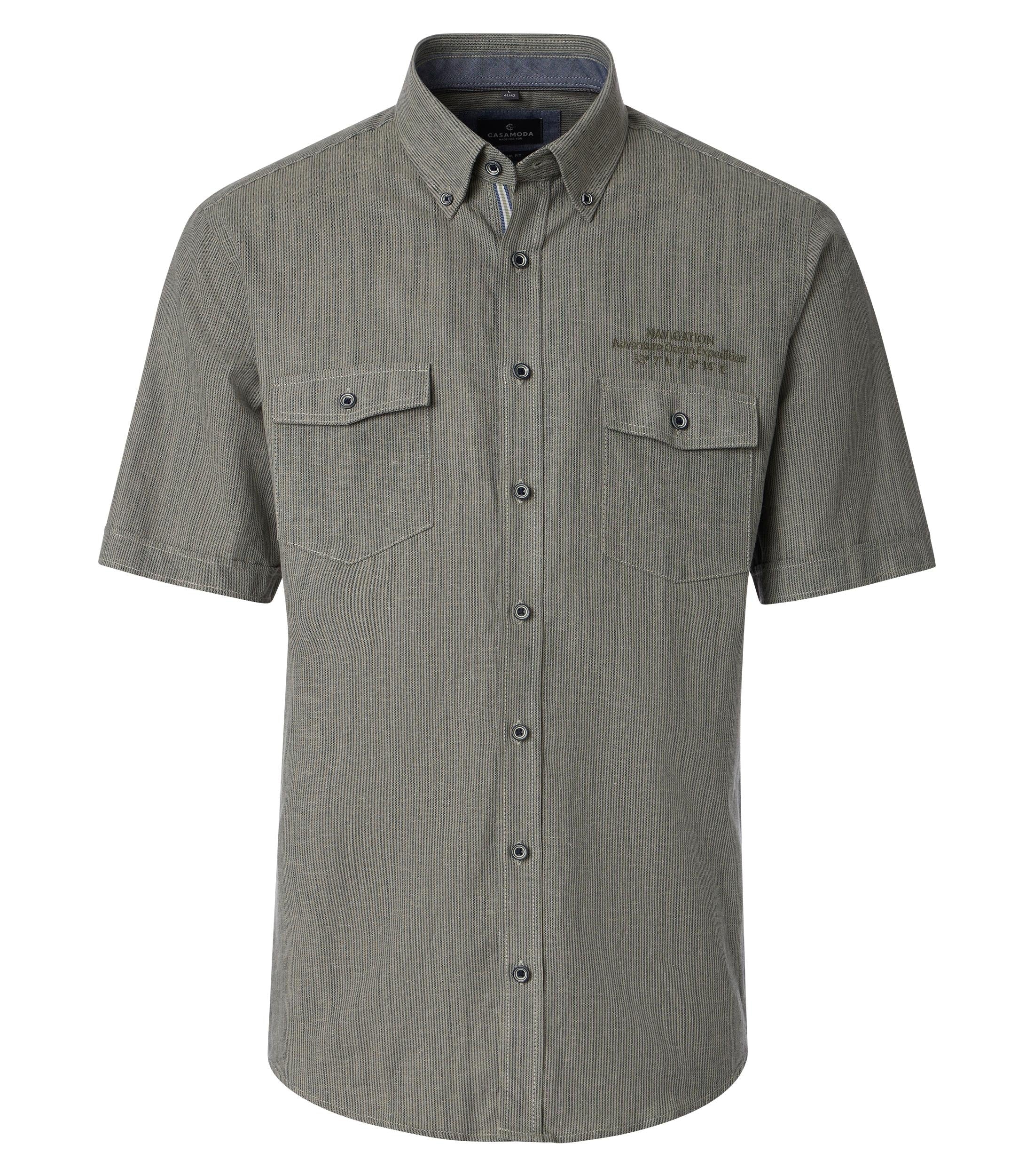 Casa Moda Herren Hemden kurz  Gruen