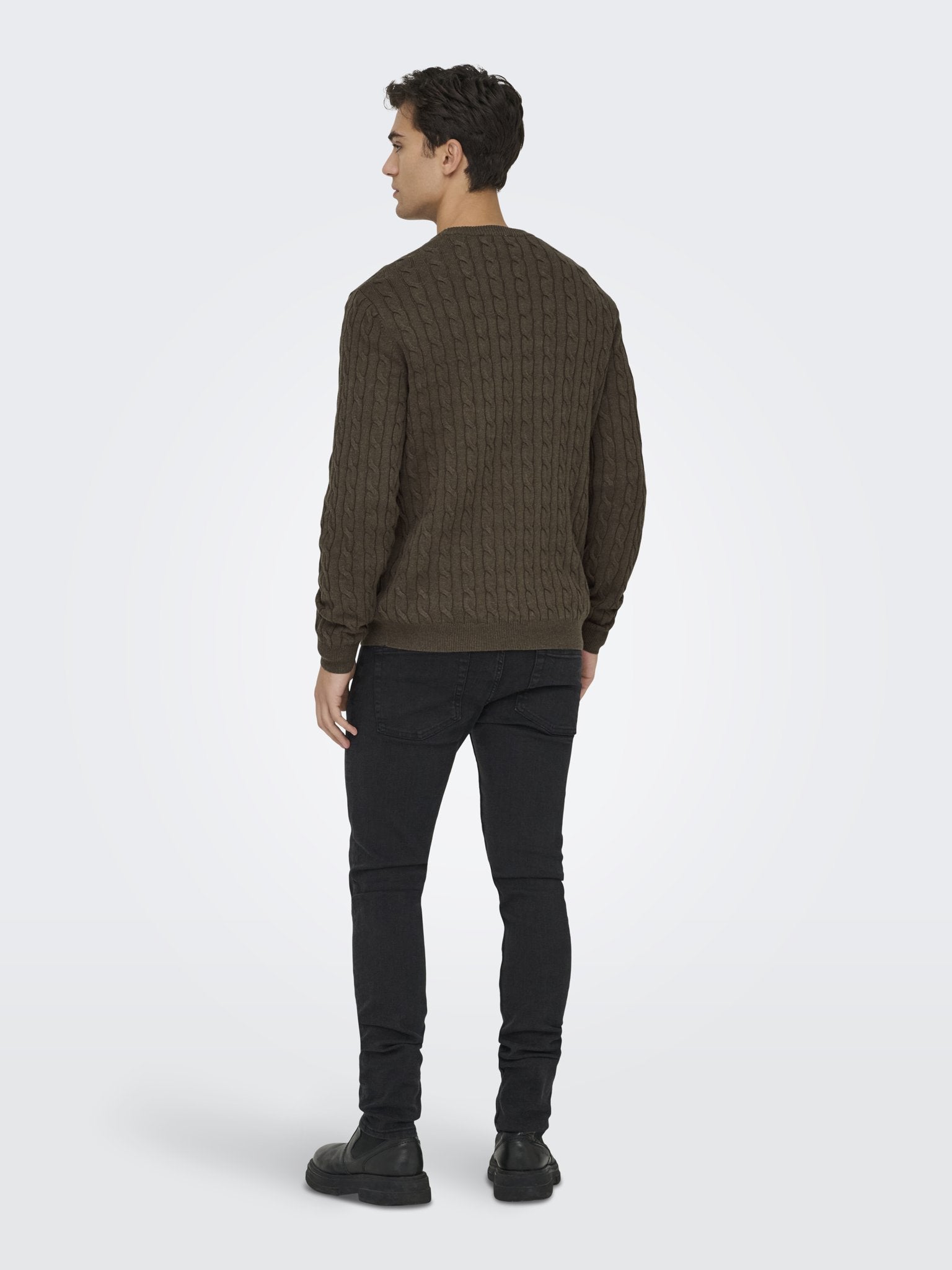 Only & Sons Herren Pullover Coffee Bean/Mel
