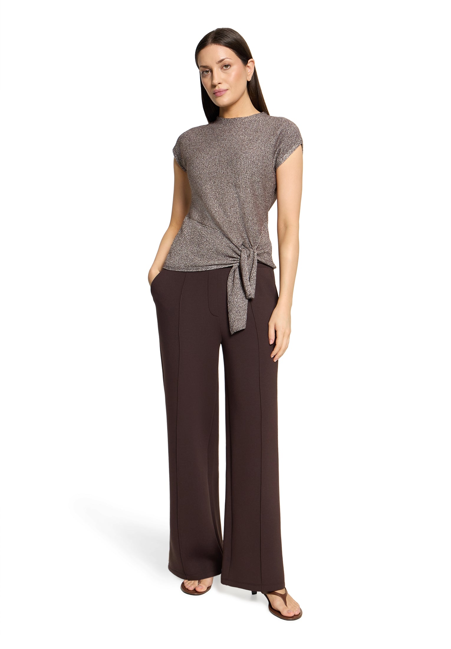 Cartoon Damen T-Shirts Brown Melange