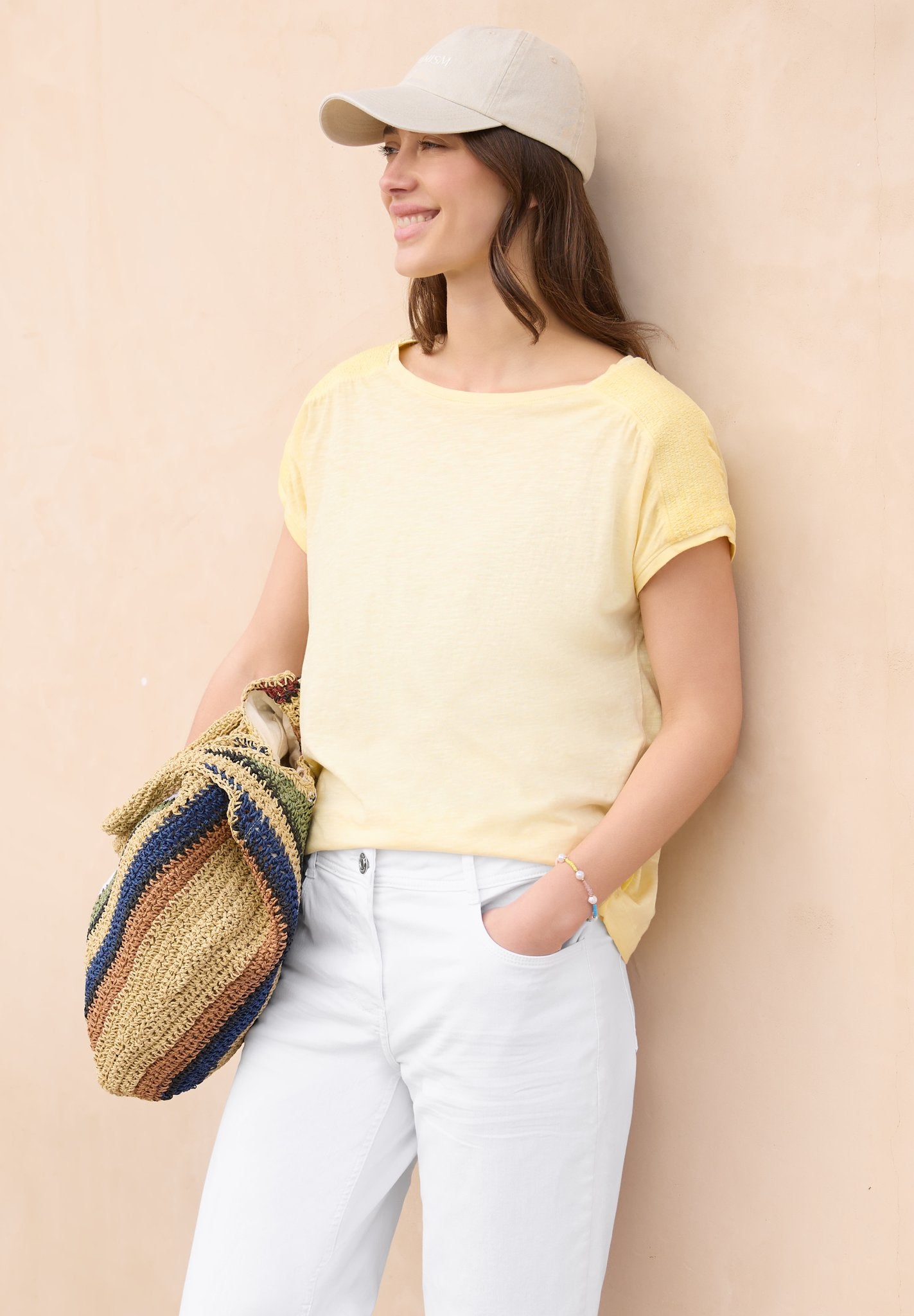 Cecil Damen T-Shirts  Buttermil