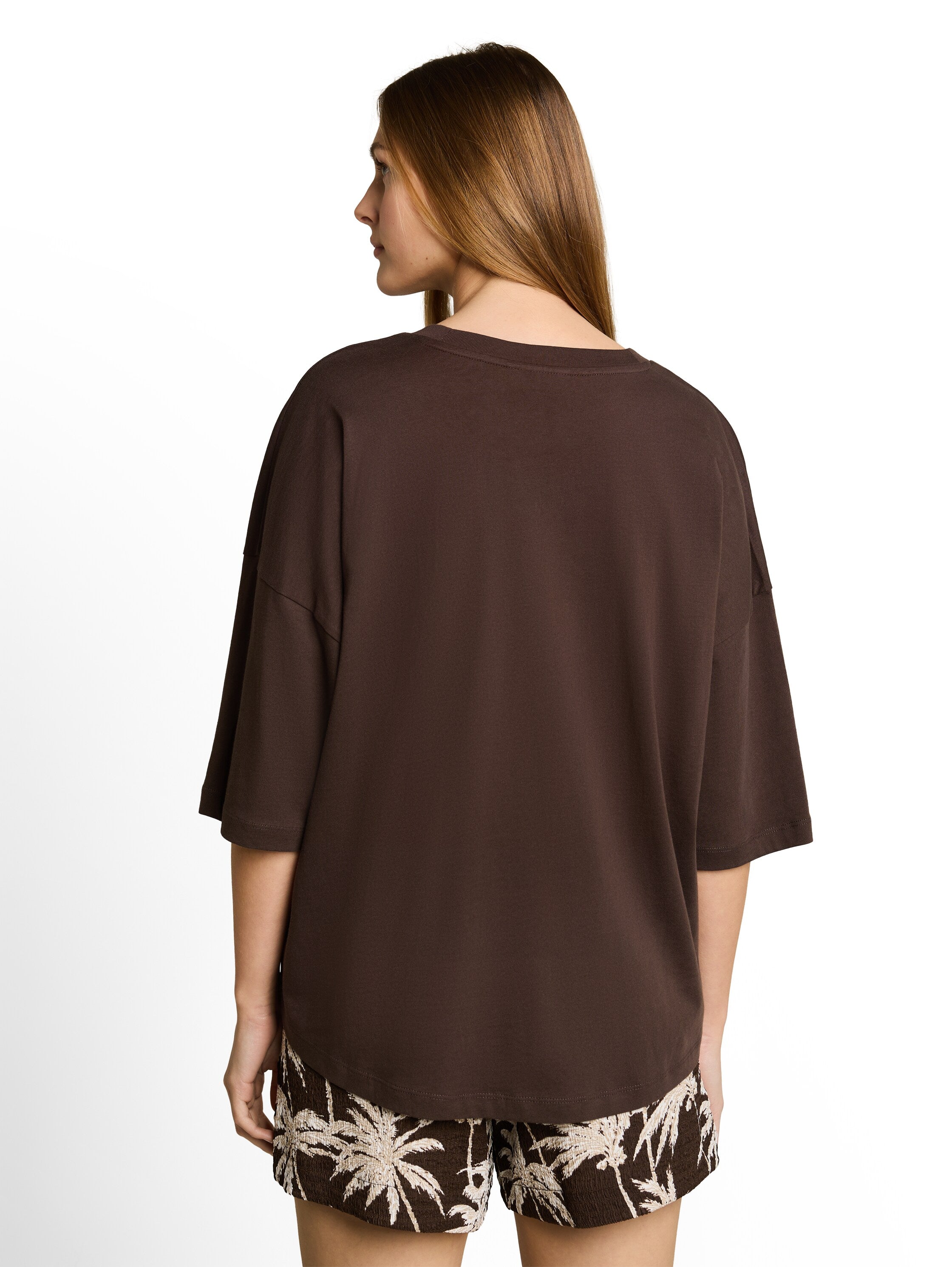 Tom Tailor denim Damen T-Shirts Cool Dark Brown