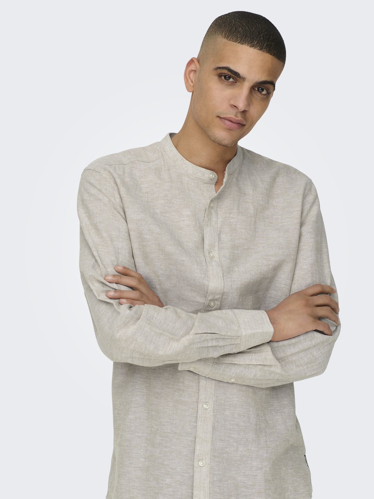 Only & Sons Herren Hemden lang Chinchilla