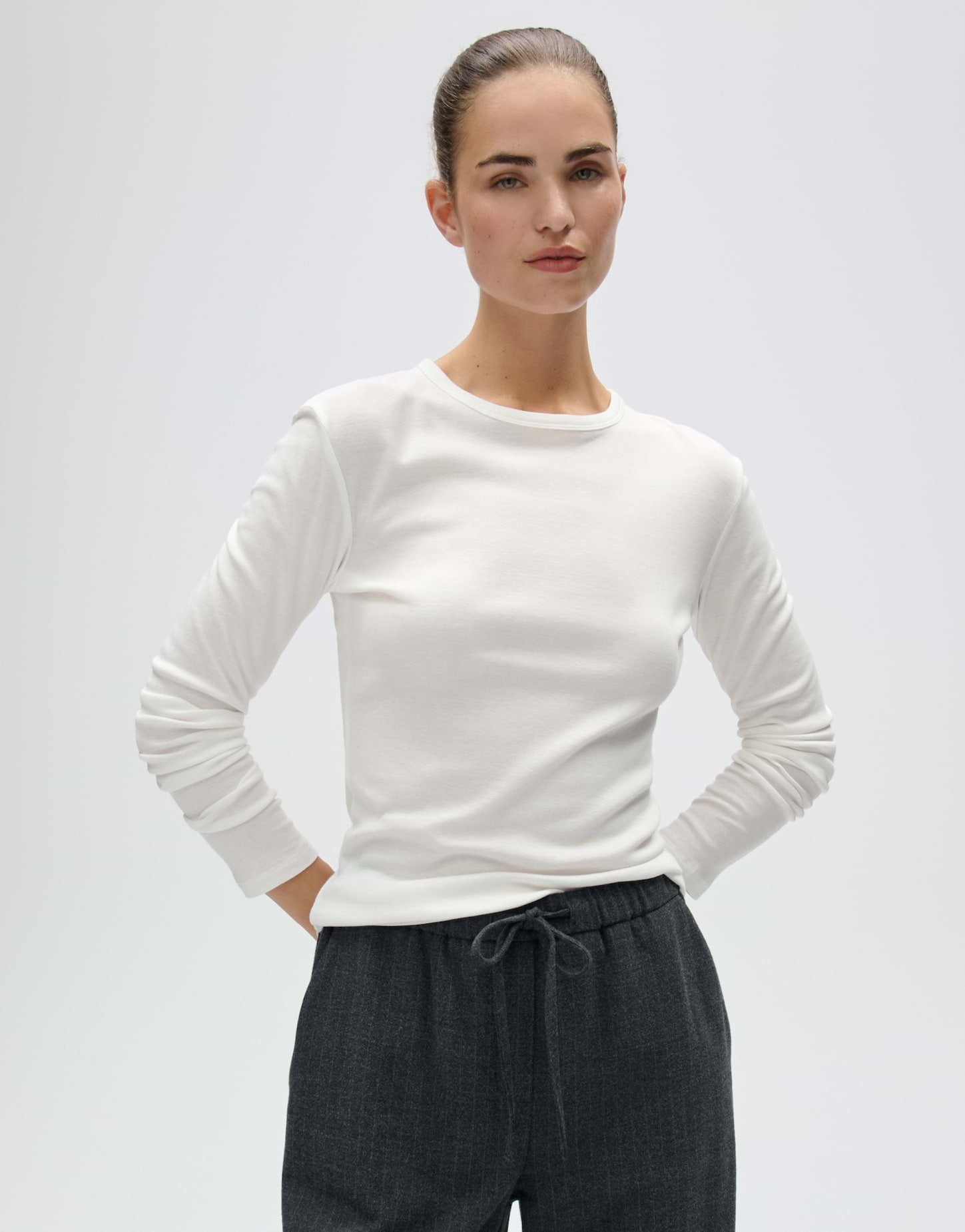 Opus Damen T-Shirts Milk