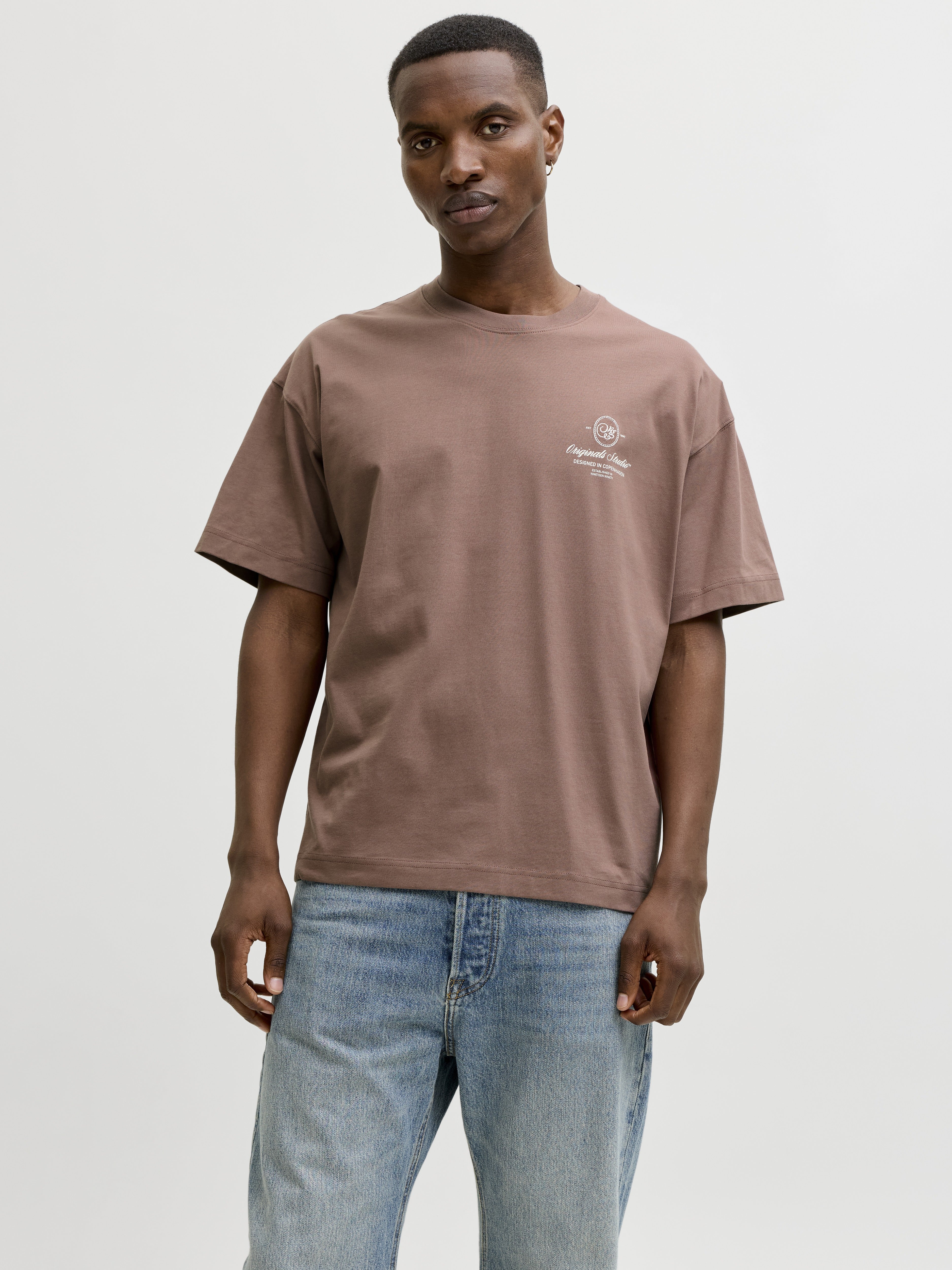 Jack & Jones Herren T-Shirts kurz Nutmeg