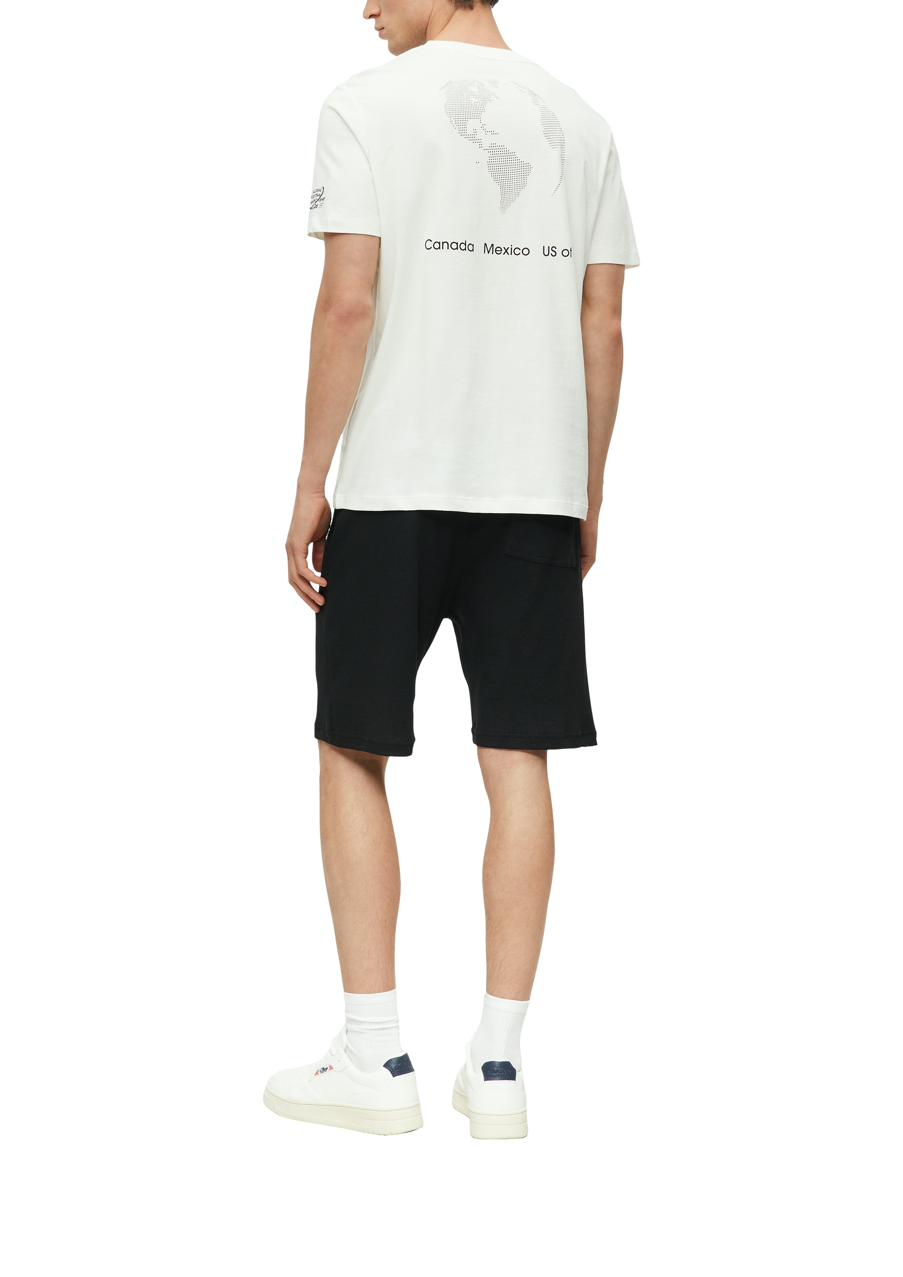 S. Oliver red Herren T-Shirts kurz White