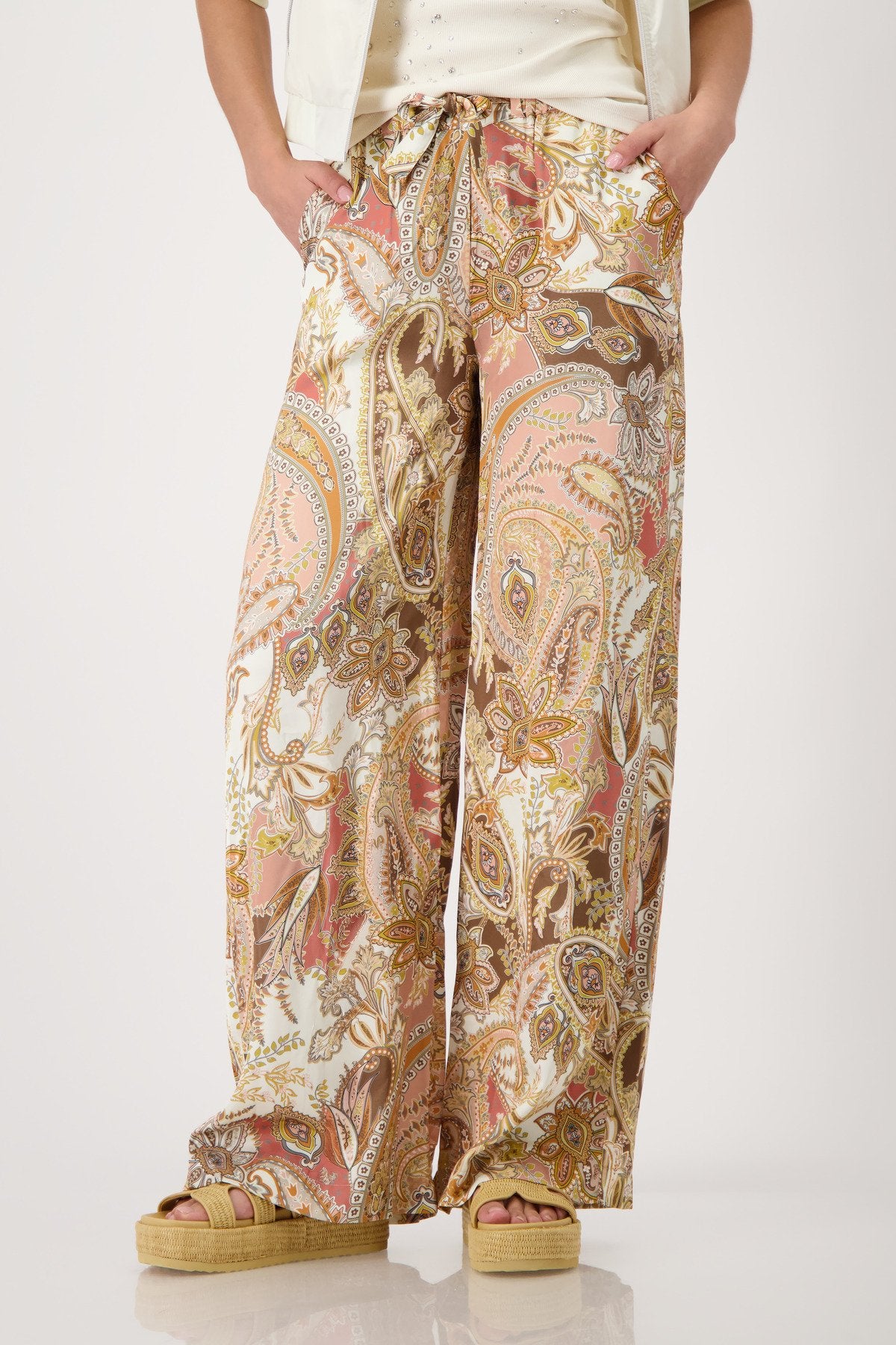 Monari Damen Hosen  Mocca Gemus