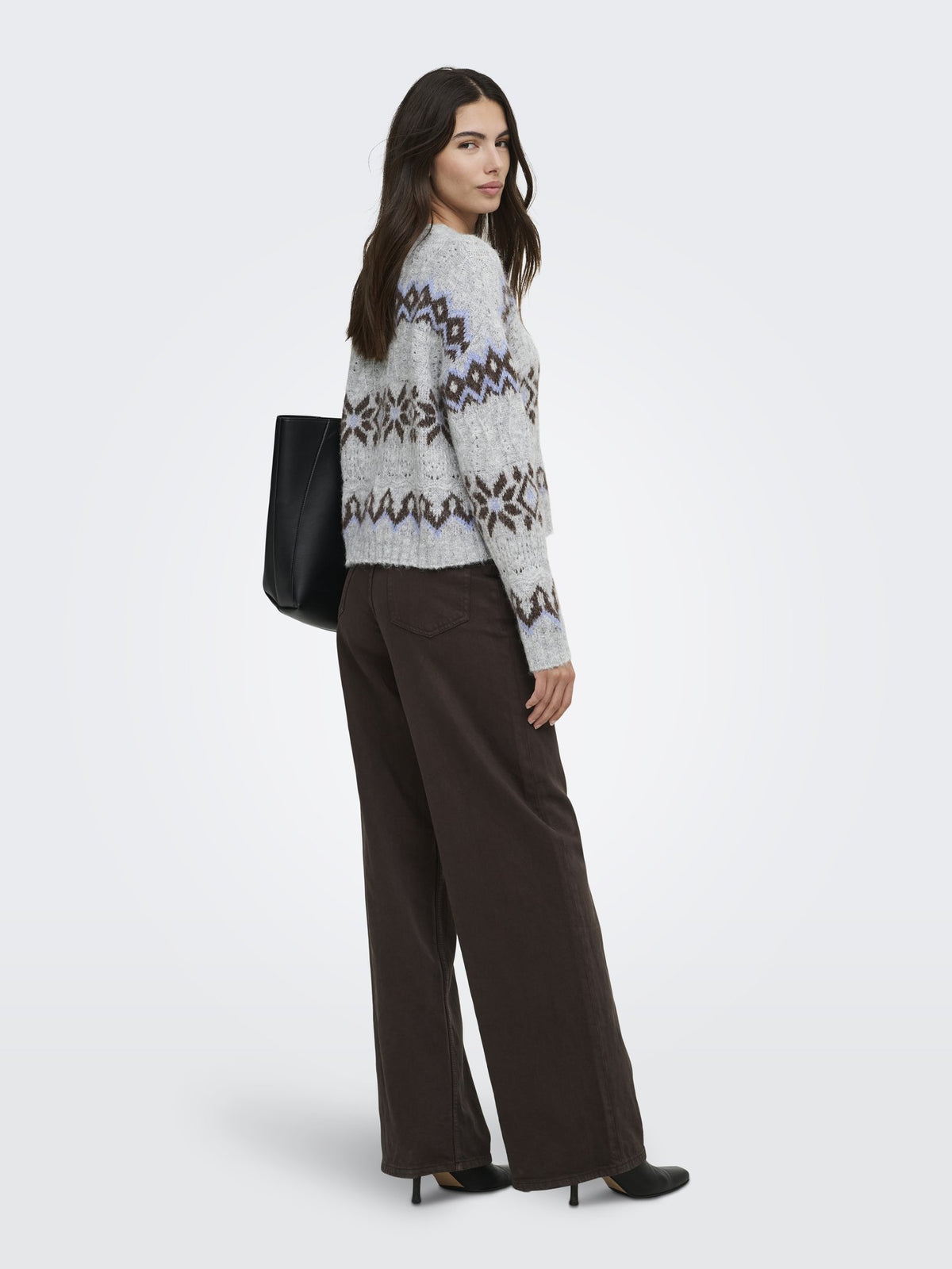 Only Damen Pullover Light Grey Mela