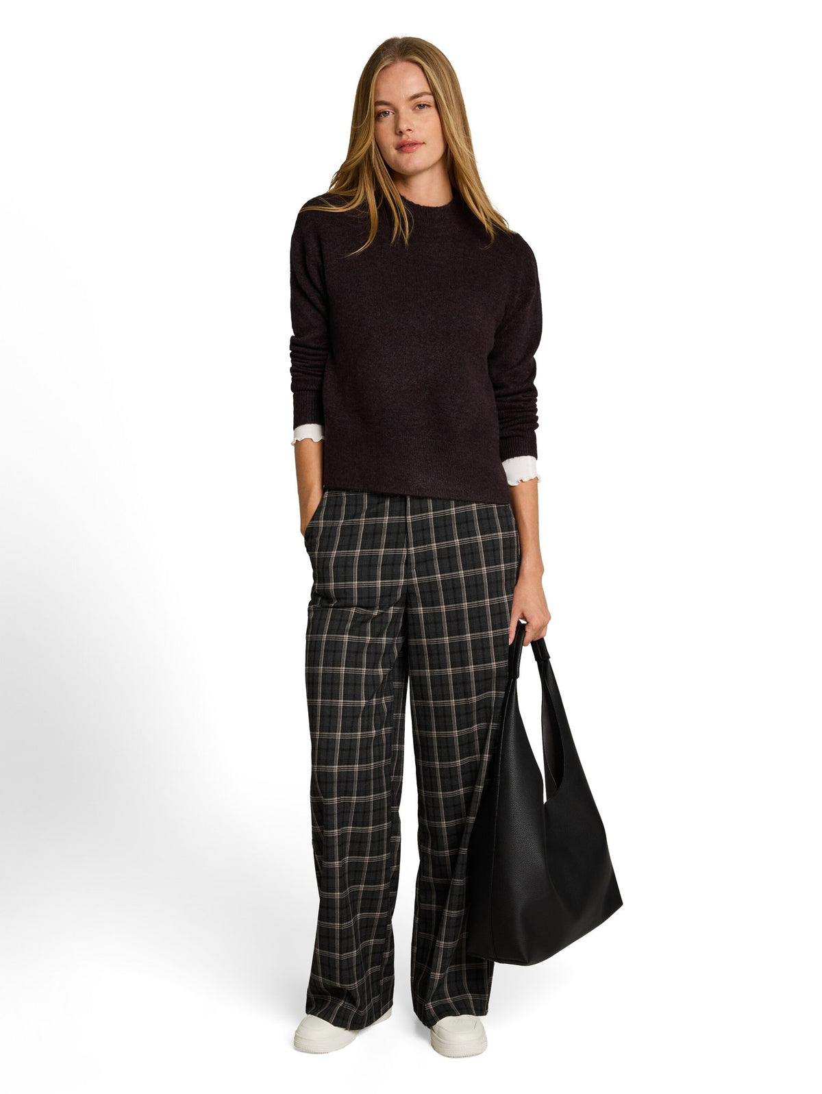 Tom Tailor denim Damen Pullover Dark Plum Melan