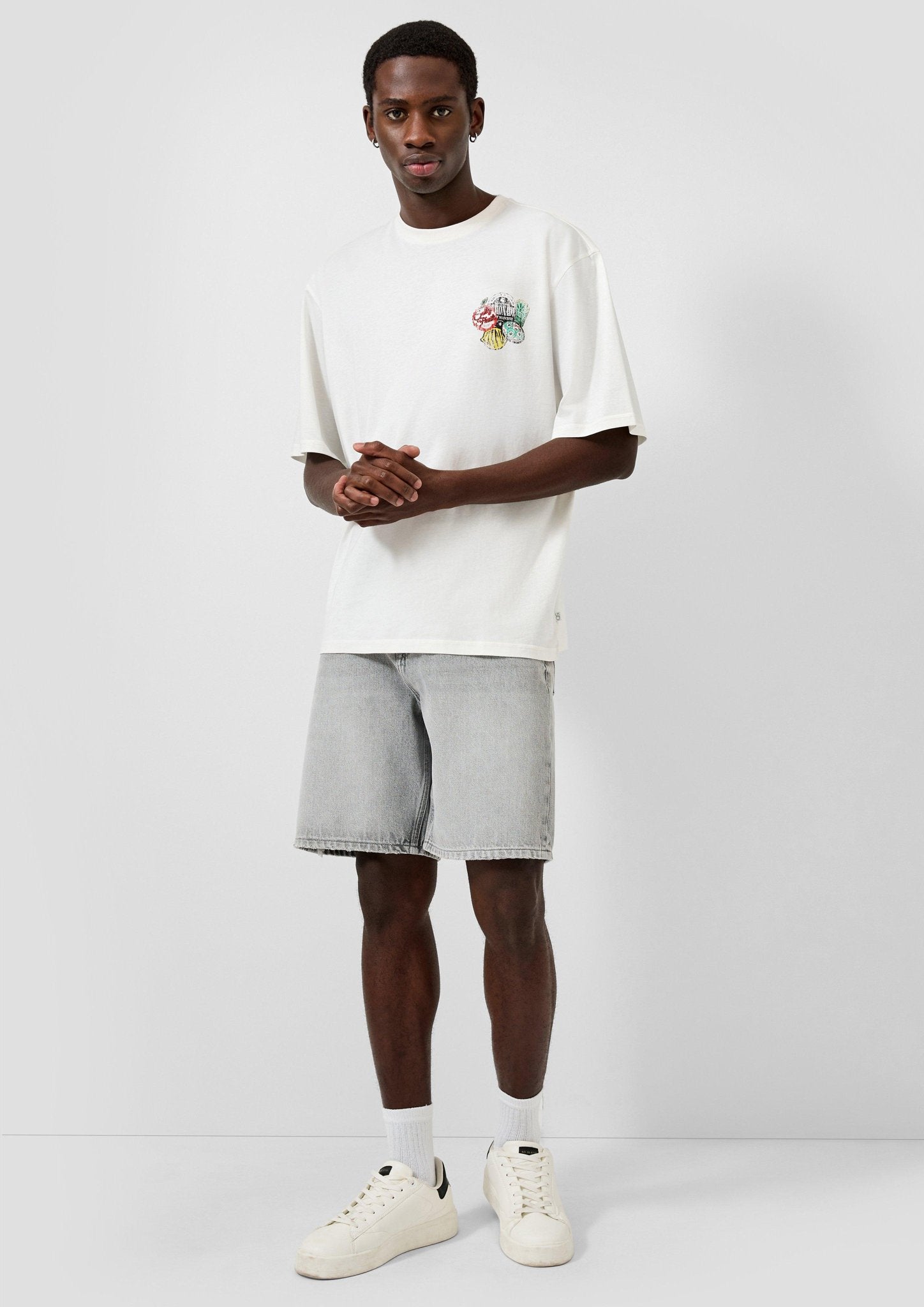QS by S.Oliver Herren T-Shirts kurz White