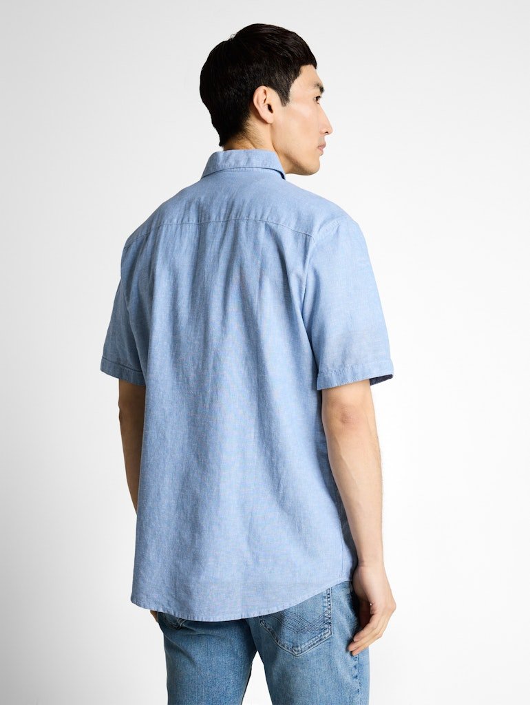 Tom Tailor Herren Hemden kurz Bleeched Blue C