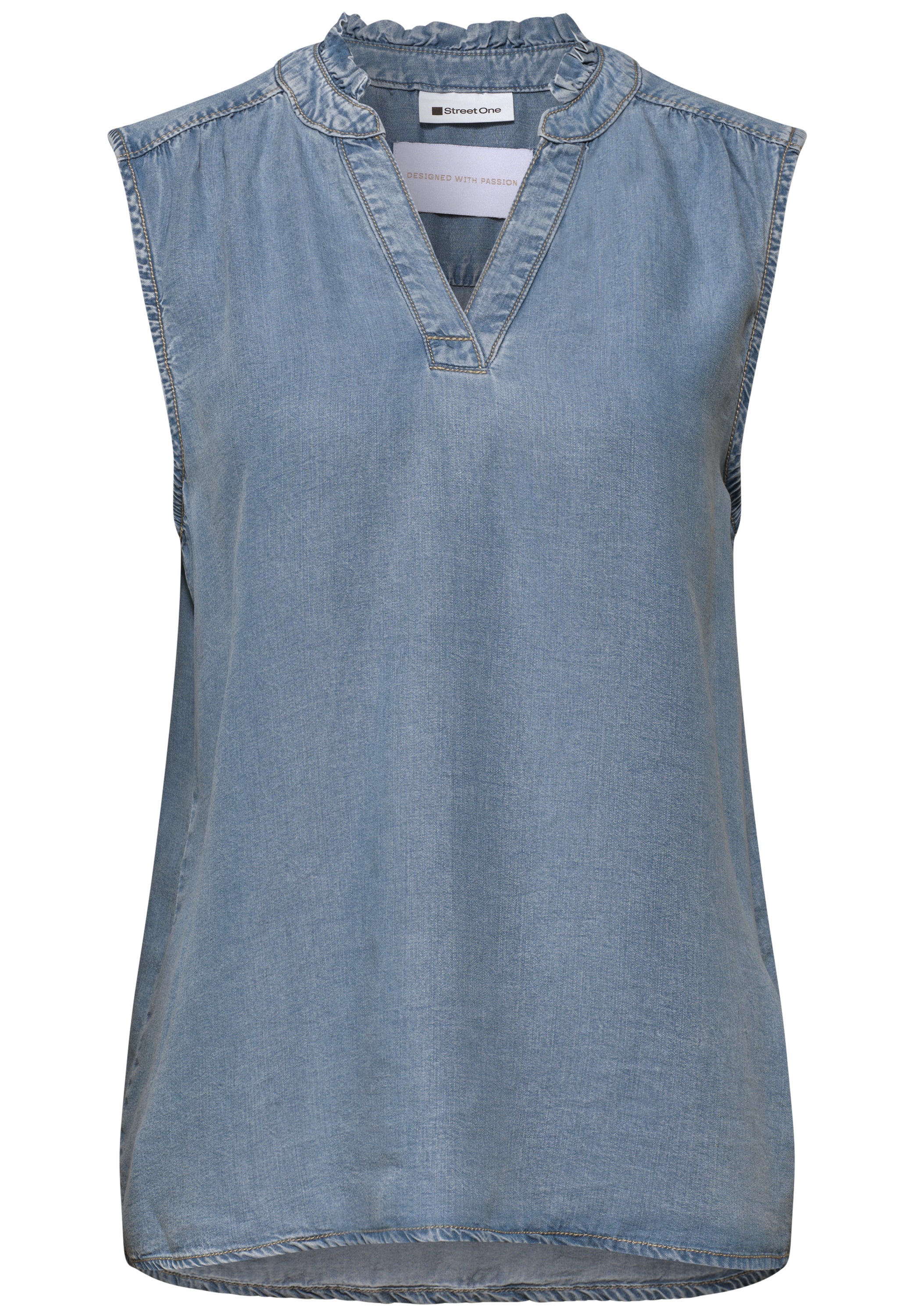 Street One Damen Blusen  Light Blu