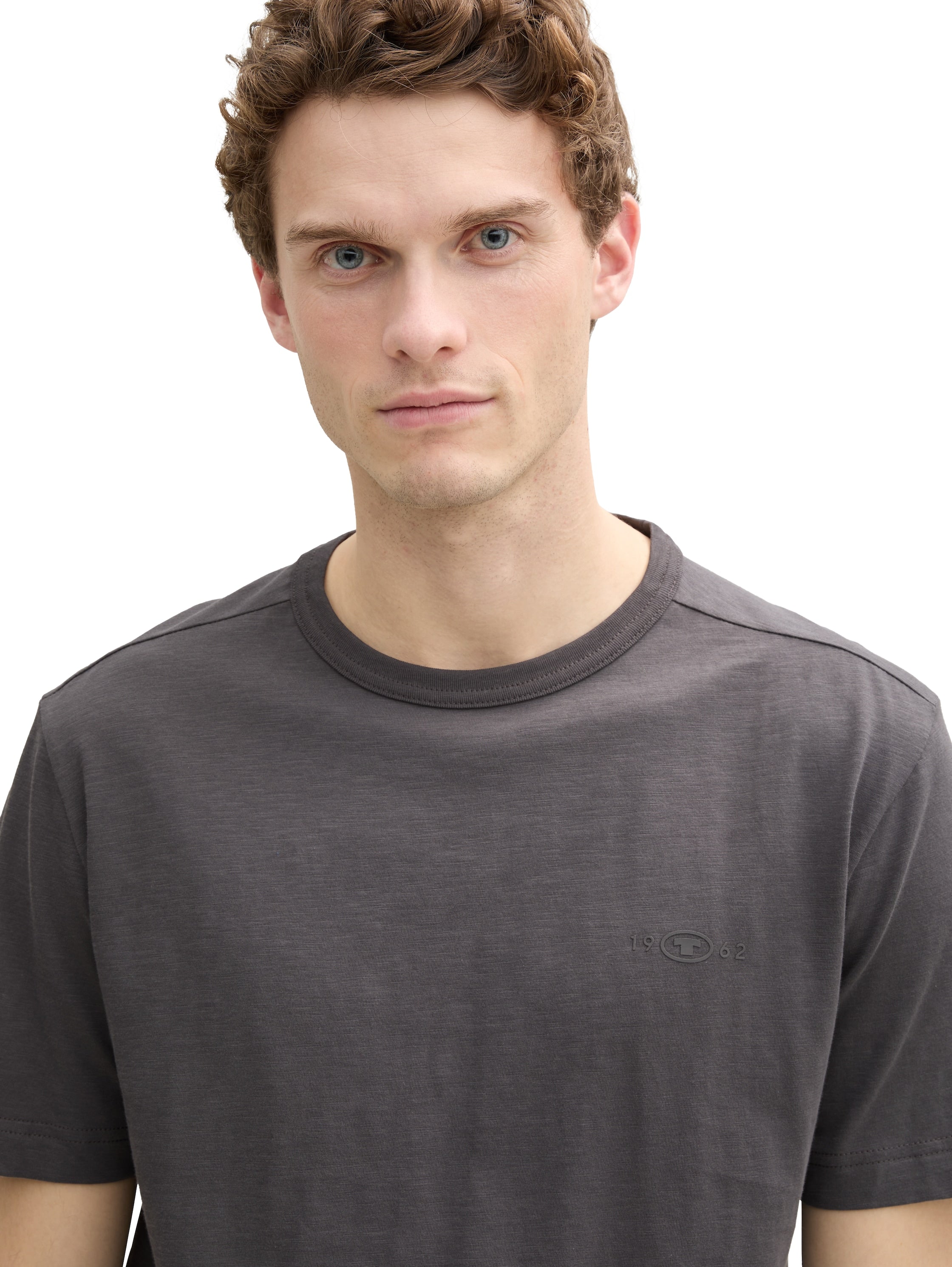 Tom Tailor Herren T-Shirts kurz Tarmac Grey