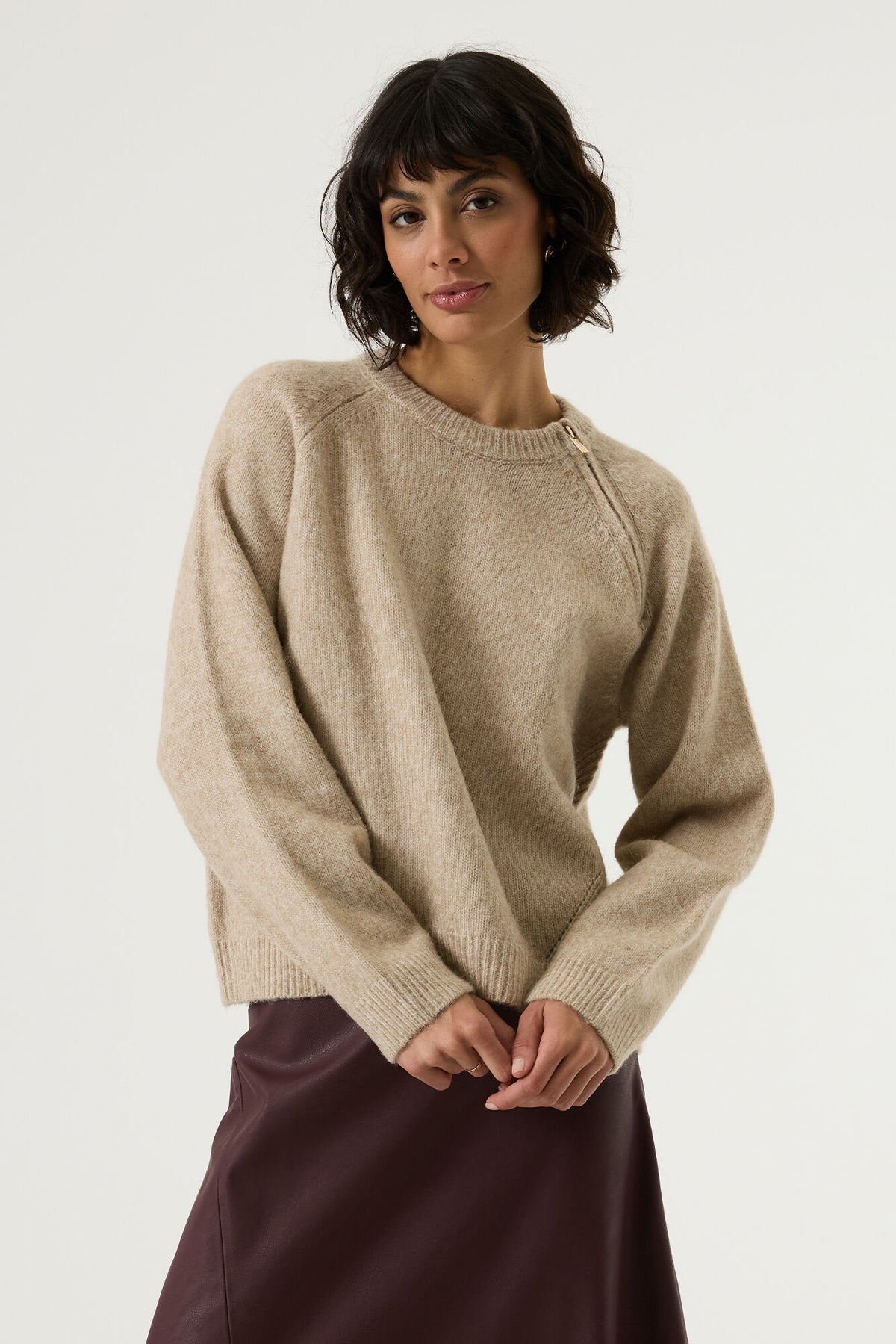 Garcia Damen Strickjacken Winter Camel