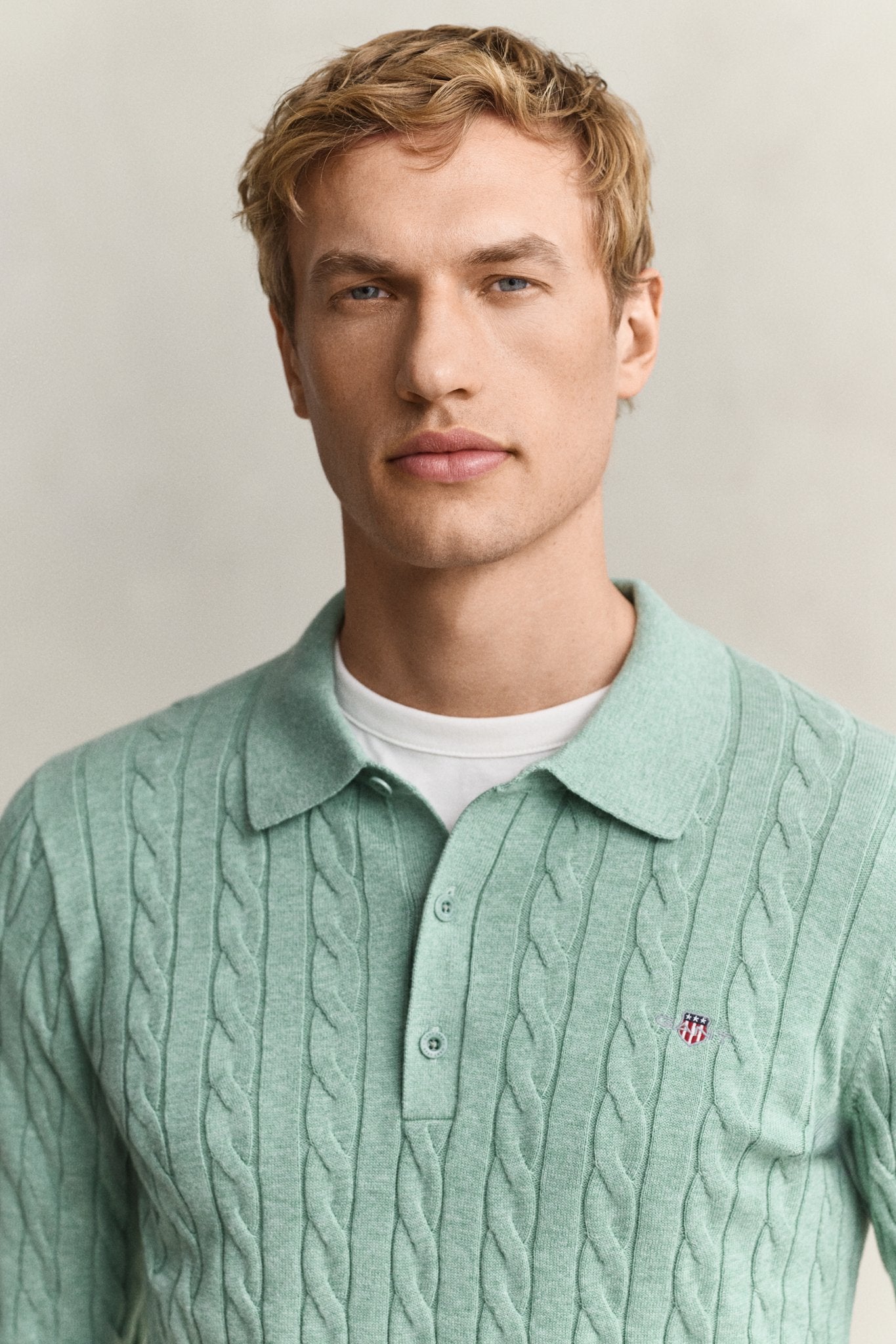 Gant Herren Pullover  Soft Green