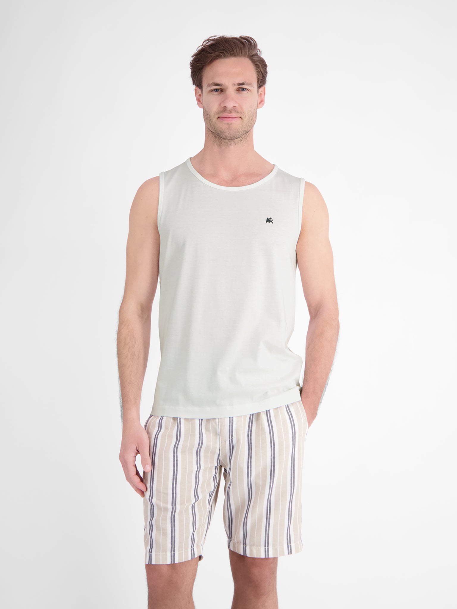Lerros Herren T-Shirts kurz Broken White