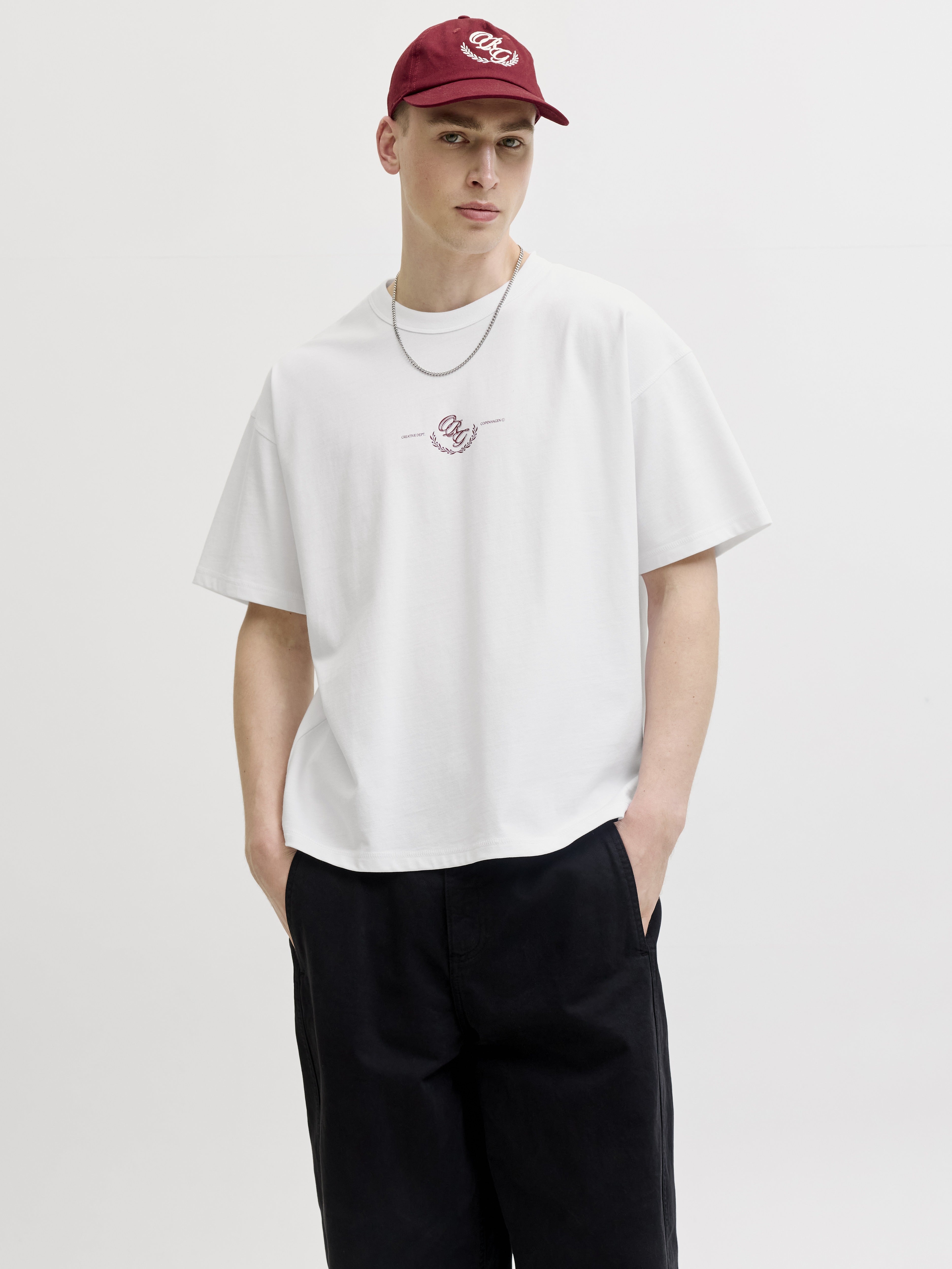 Jack & Jones Herren T-Shirts kurz Bright White