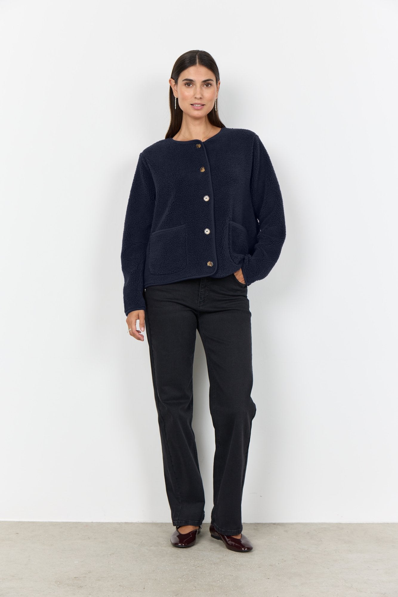 Soya Concept Damen Strickjacken Navy