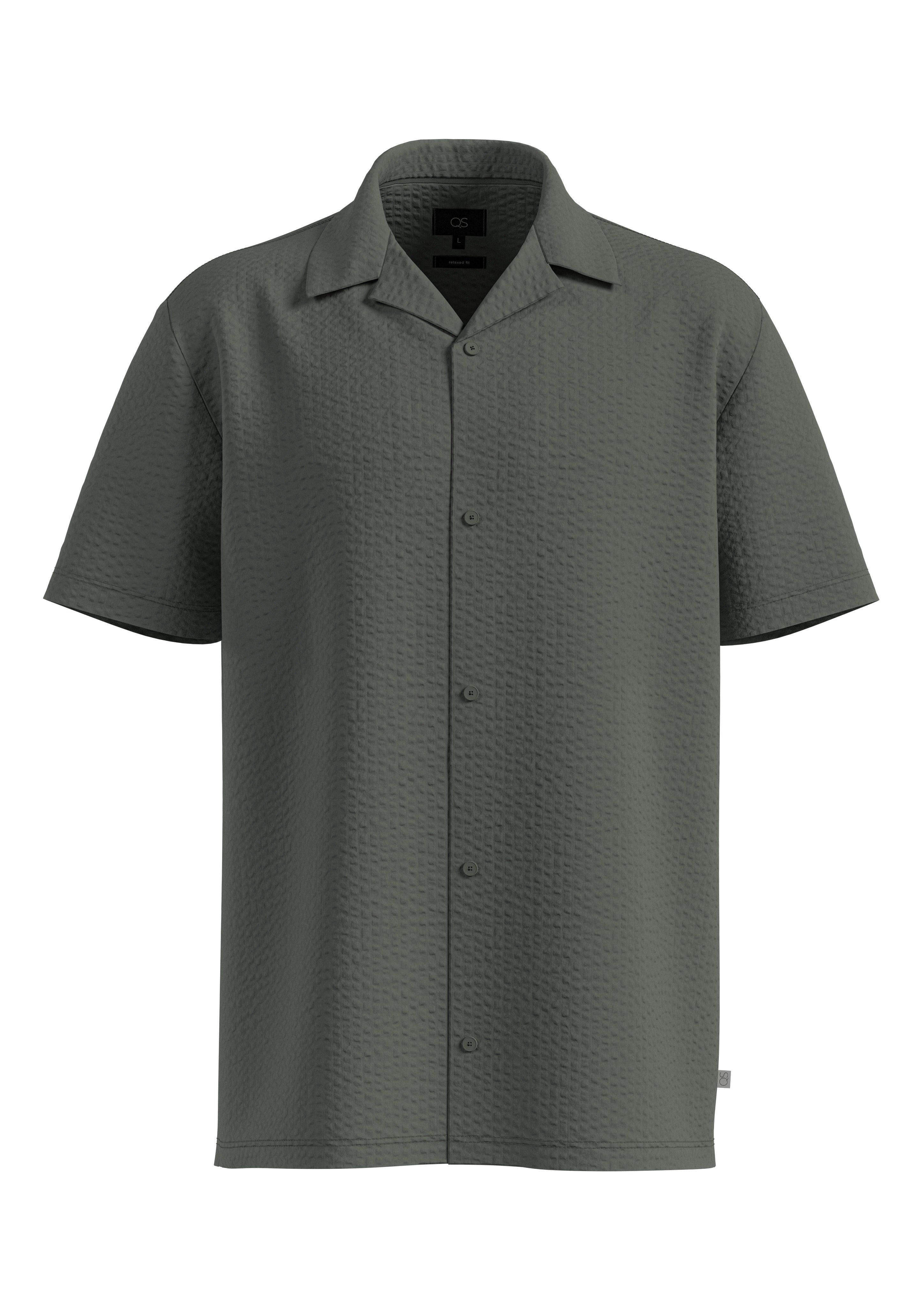 QS by S.Oliver Herren Hemden kurz Grey/Black