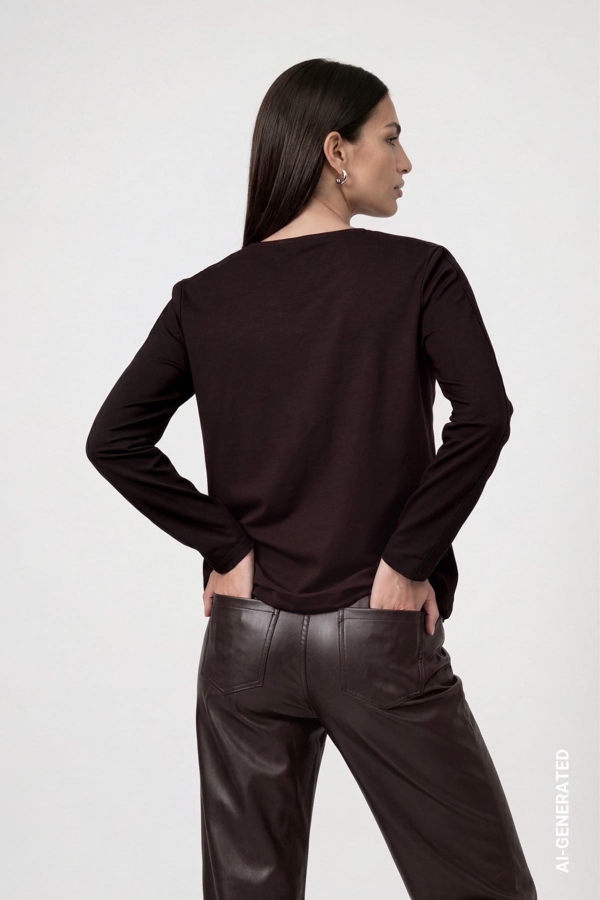 Monari Damen T-Shirts  Black Coffe