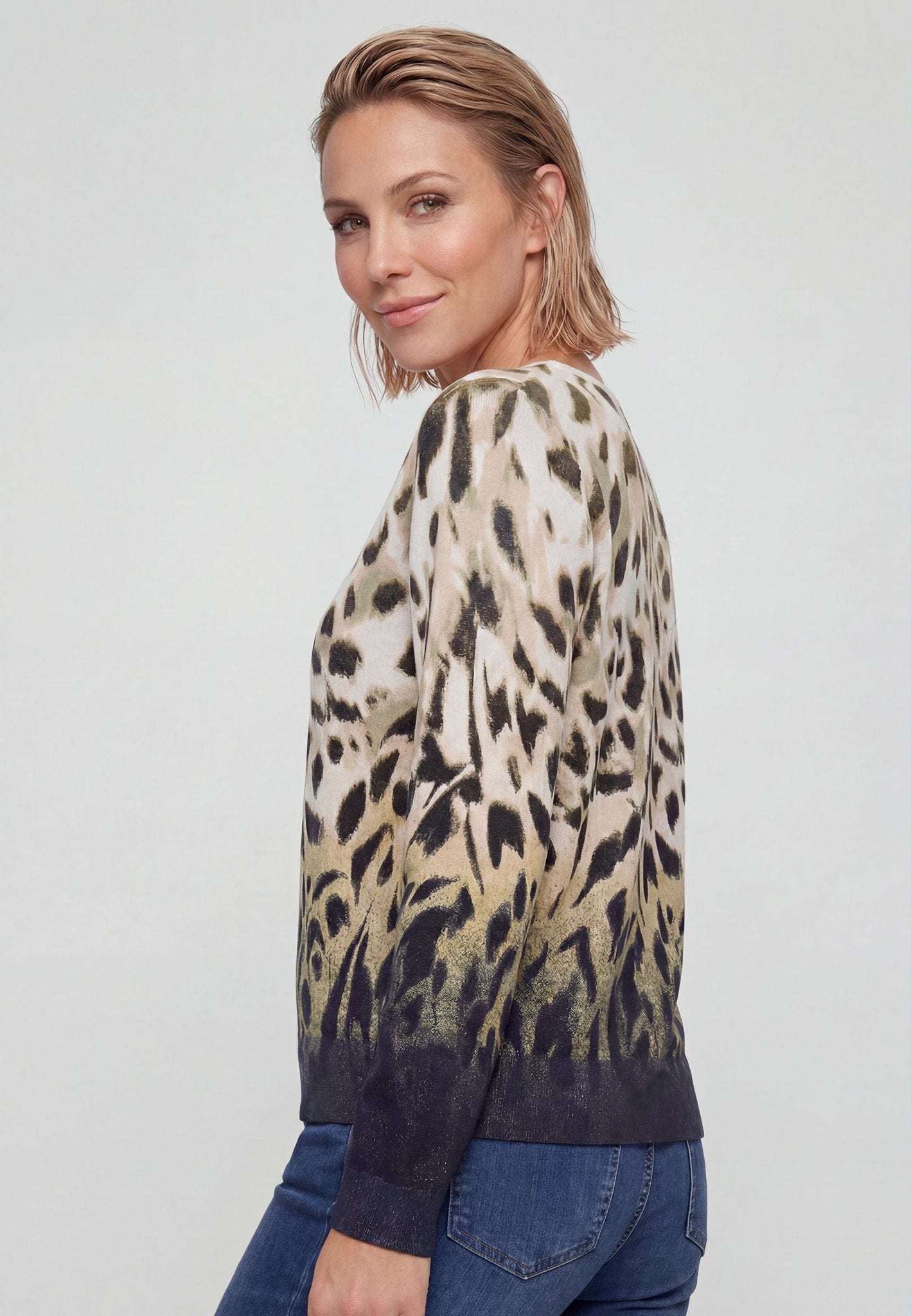 Olsen Damen Pullover  Moss Gree