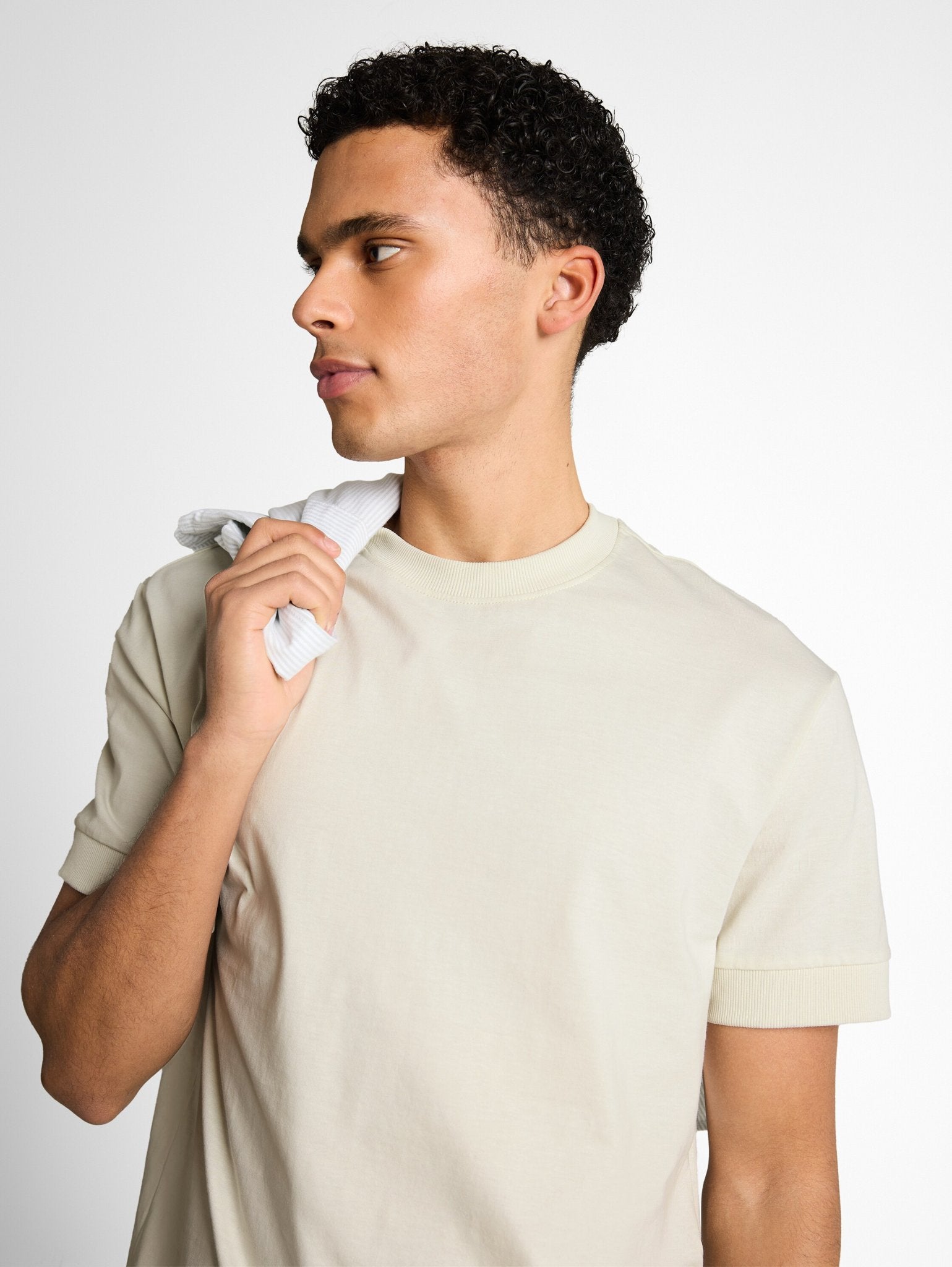 Tom Tailor denim Herren T-Shirts kurz Greyish White