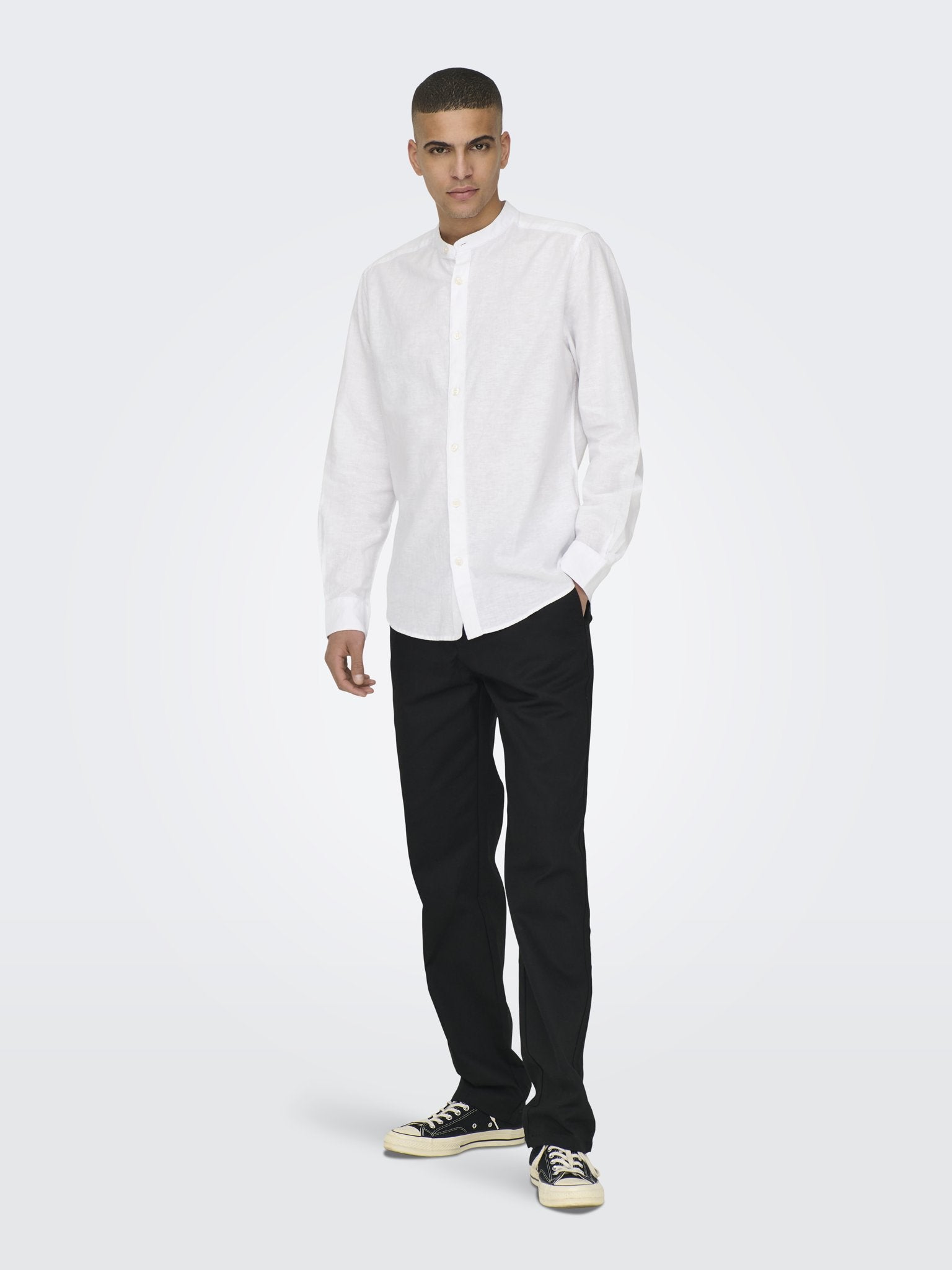 Only & Sons Herren Hemden lang White