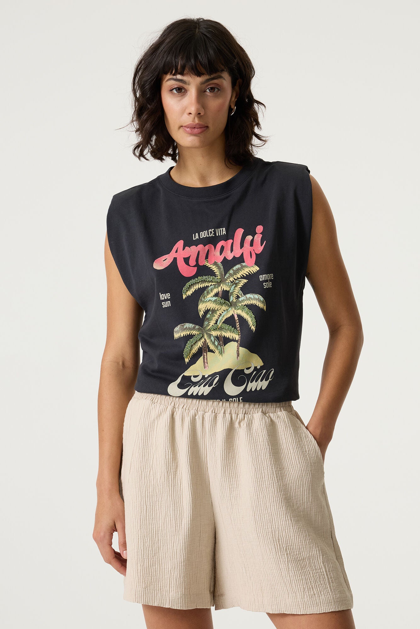 Garcia Damen T-Shirts Antracite