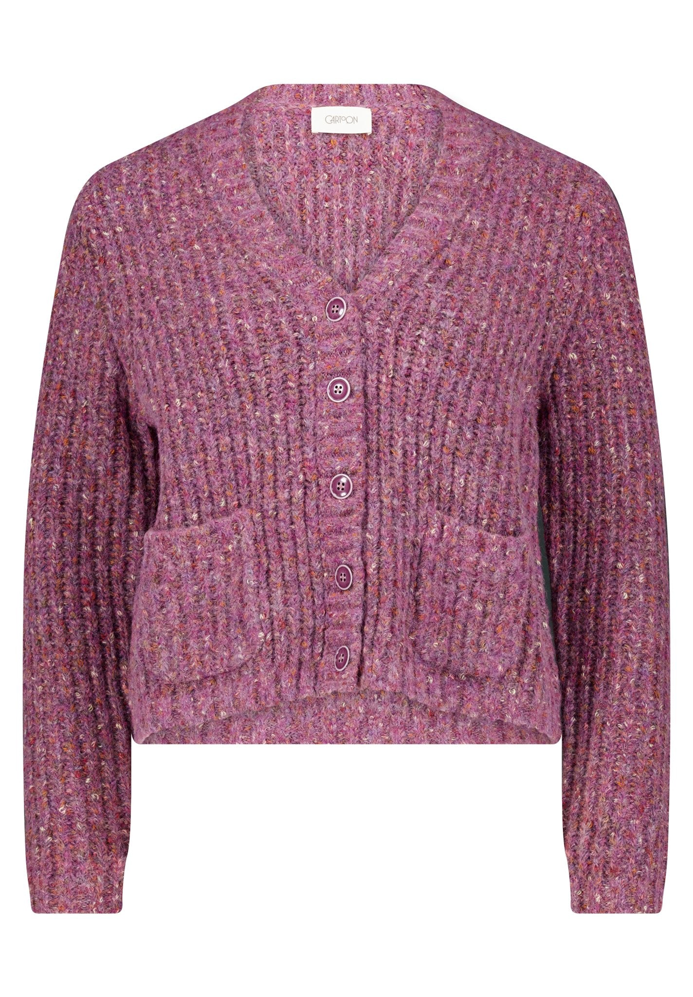 Cartoon Damen Strickjacken Dark Purple Mel