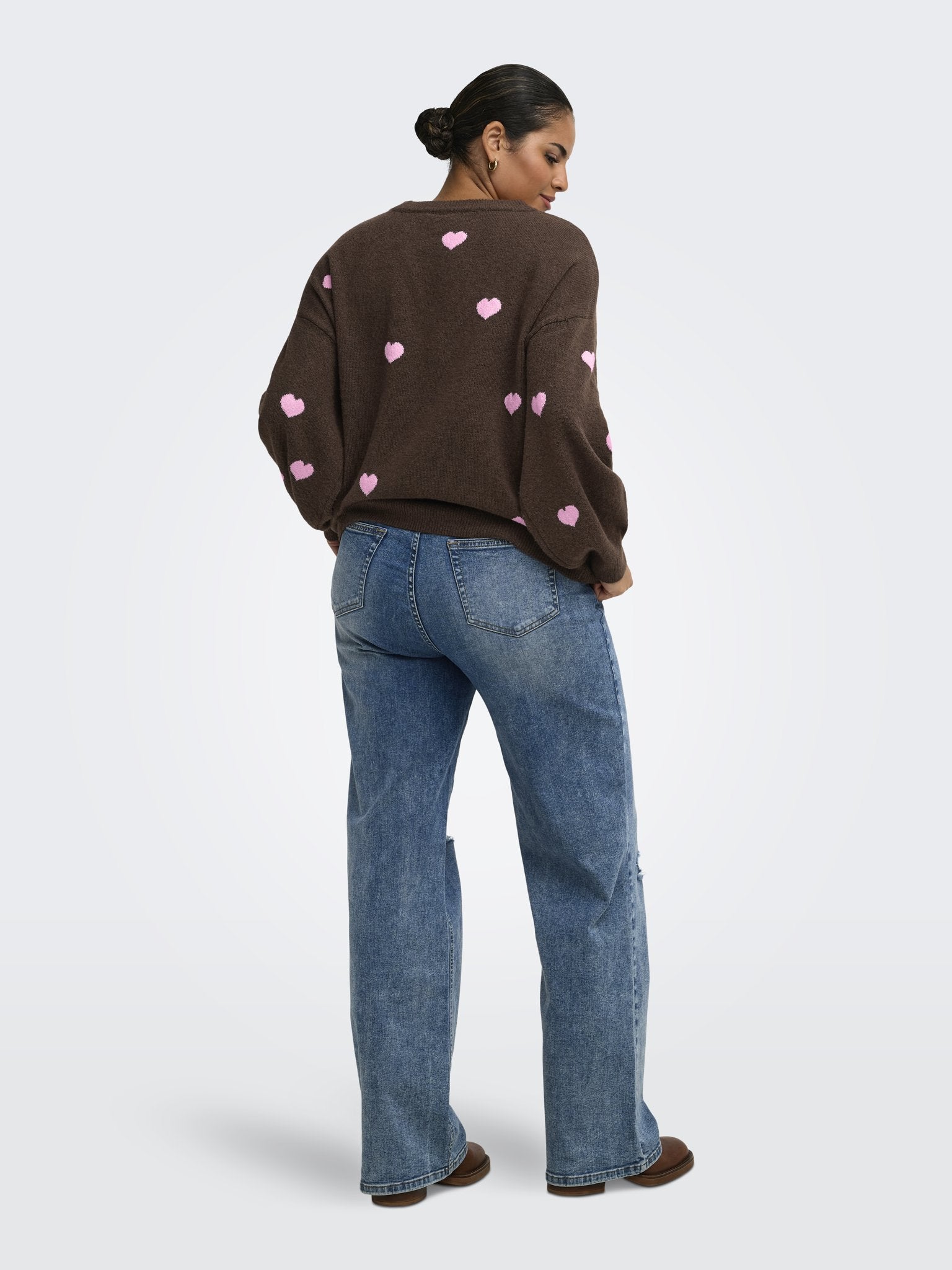 Only Caramkoma Damen Pullover Coffee Bean/Hea
