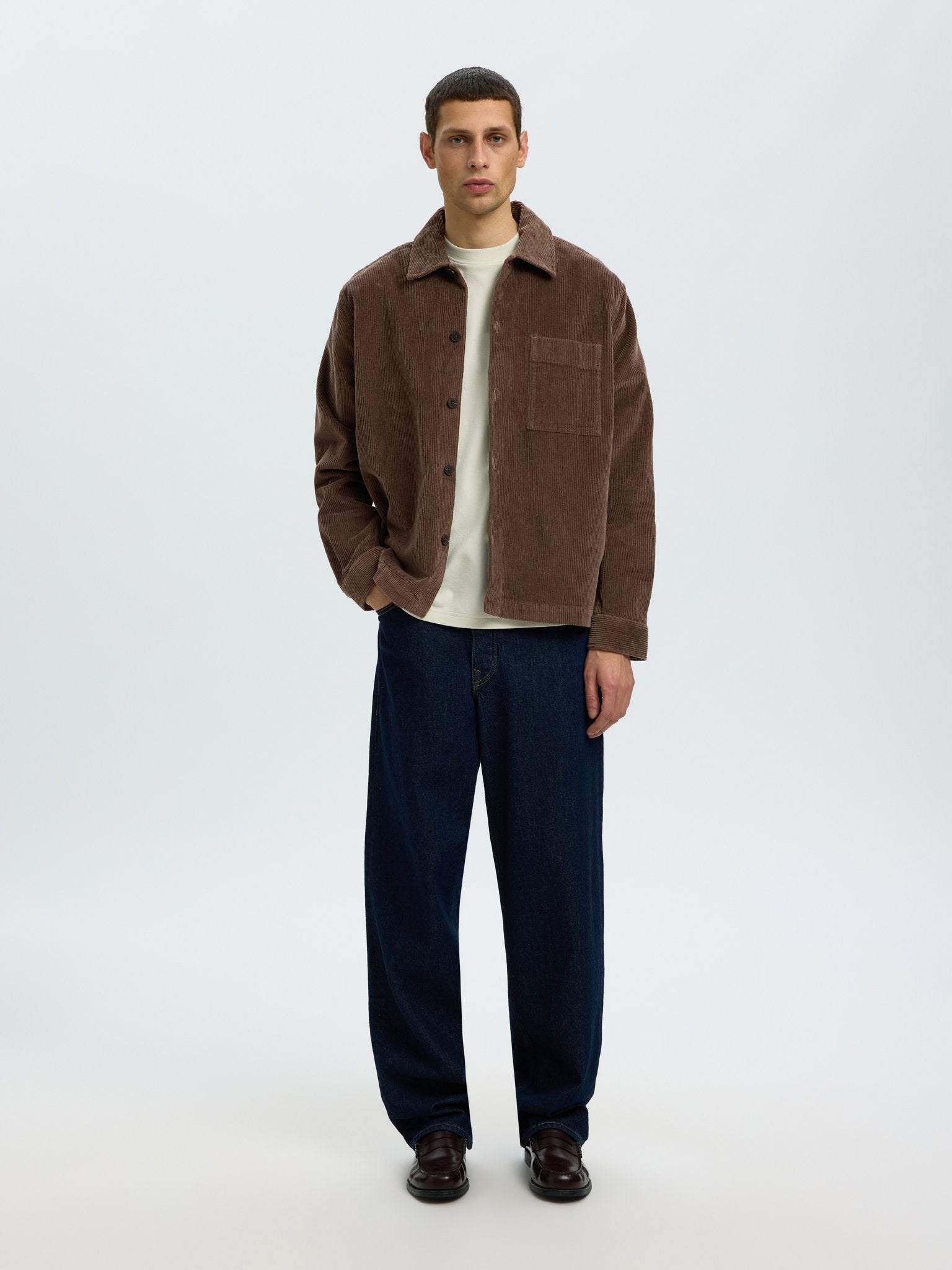 Selected homme Herren Hemden Chocolat