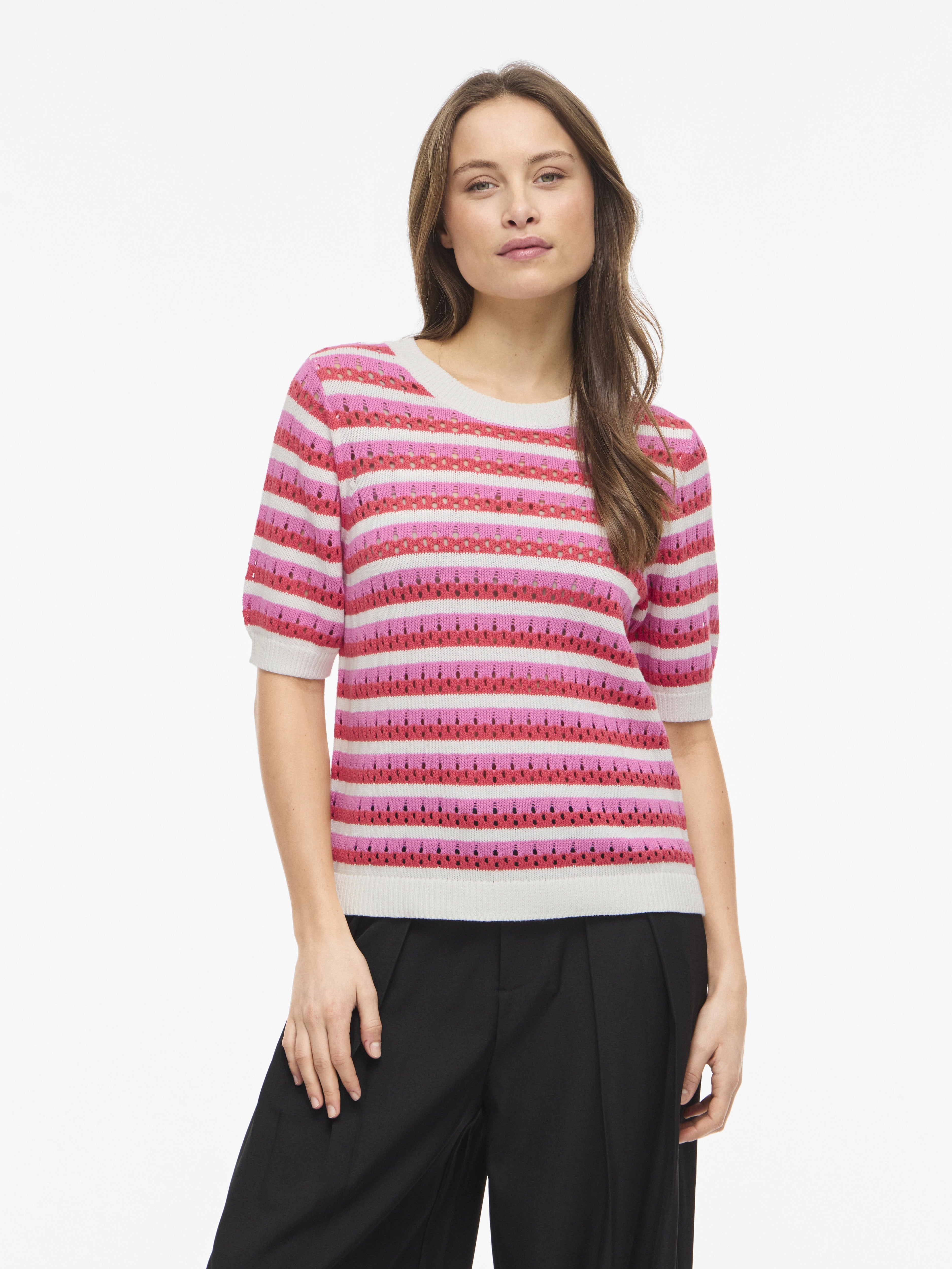 Vila Damen Pullover Snow White/Hibi