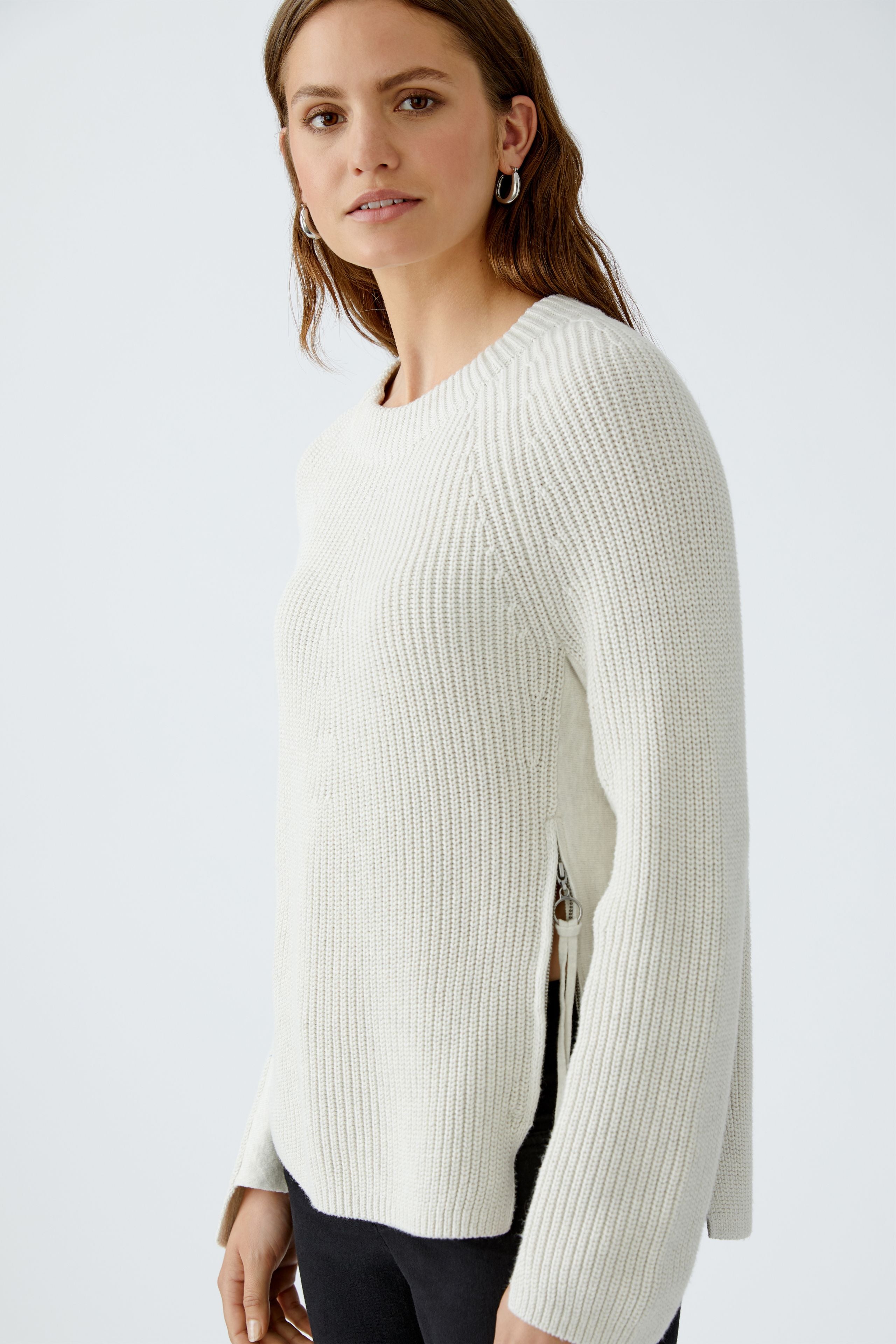 Oui Damen Pullover  Offwhite M