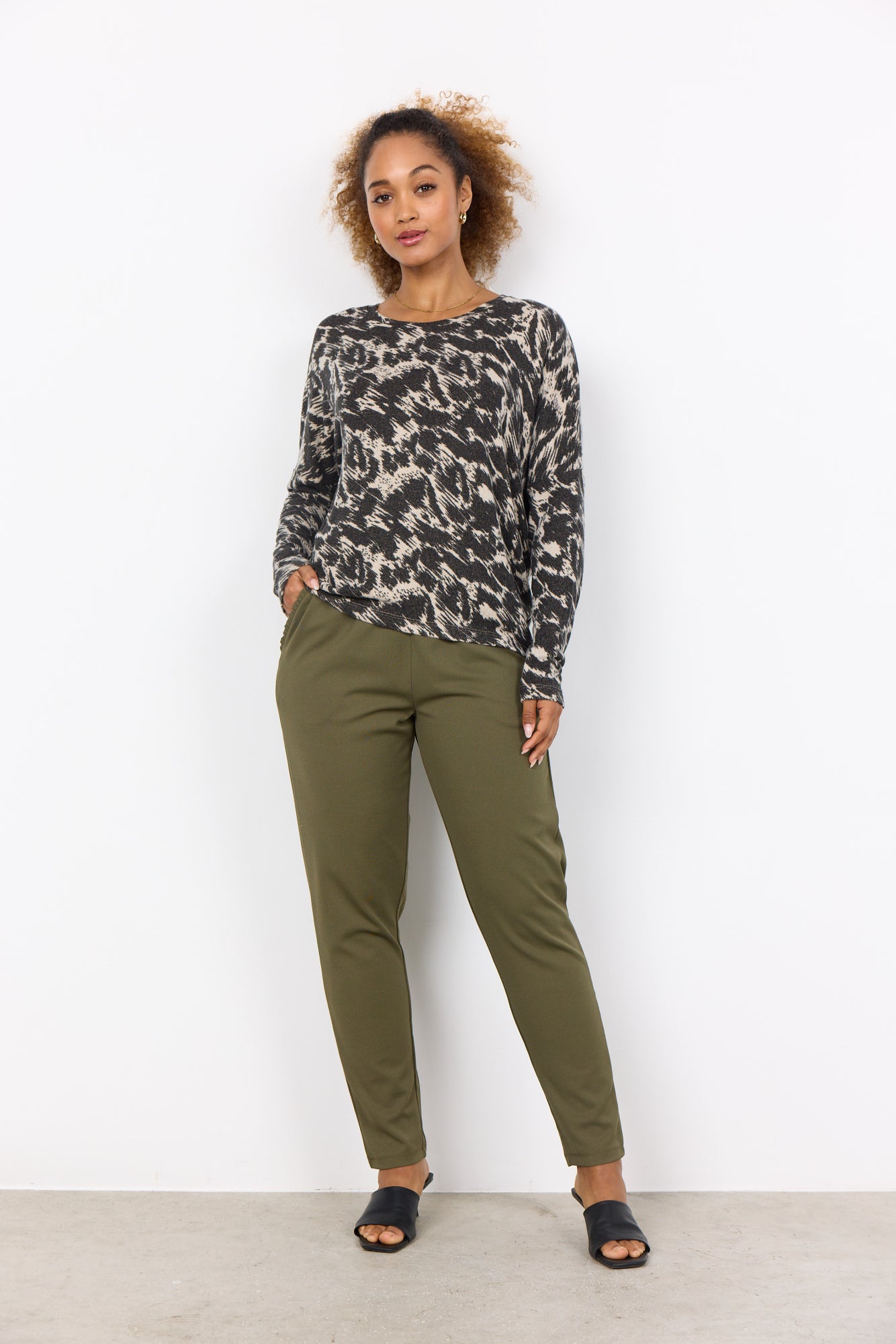 Soya Concept Damen Blusen Cream Melange C
