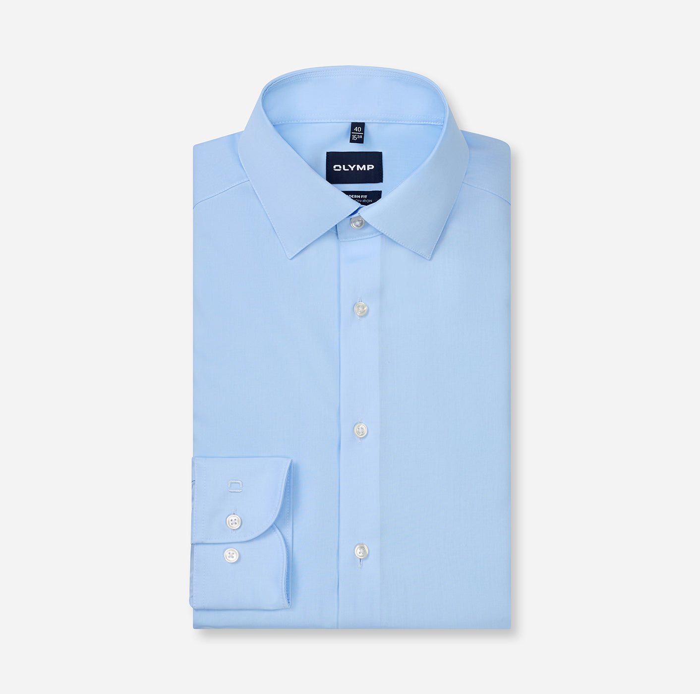 Olymp Herren Hemden lang  Blau